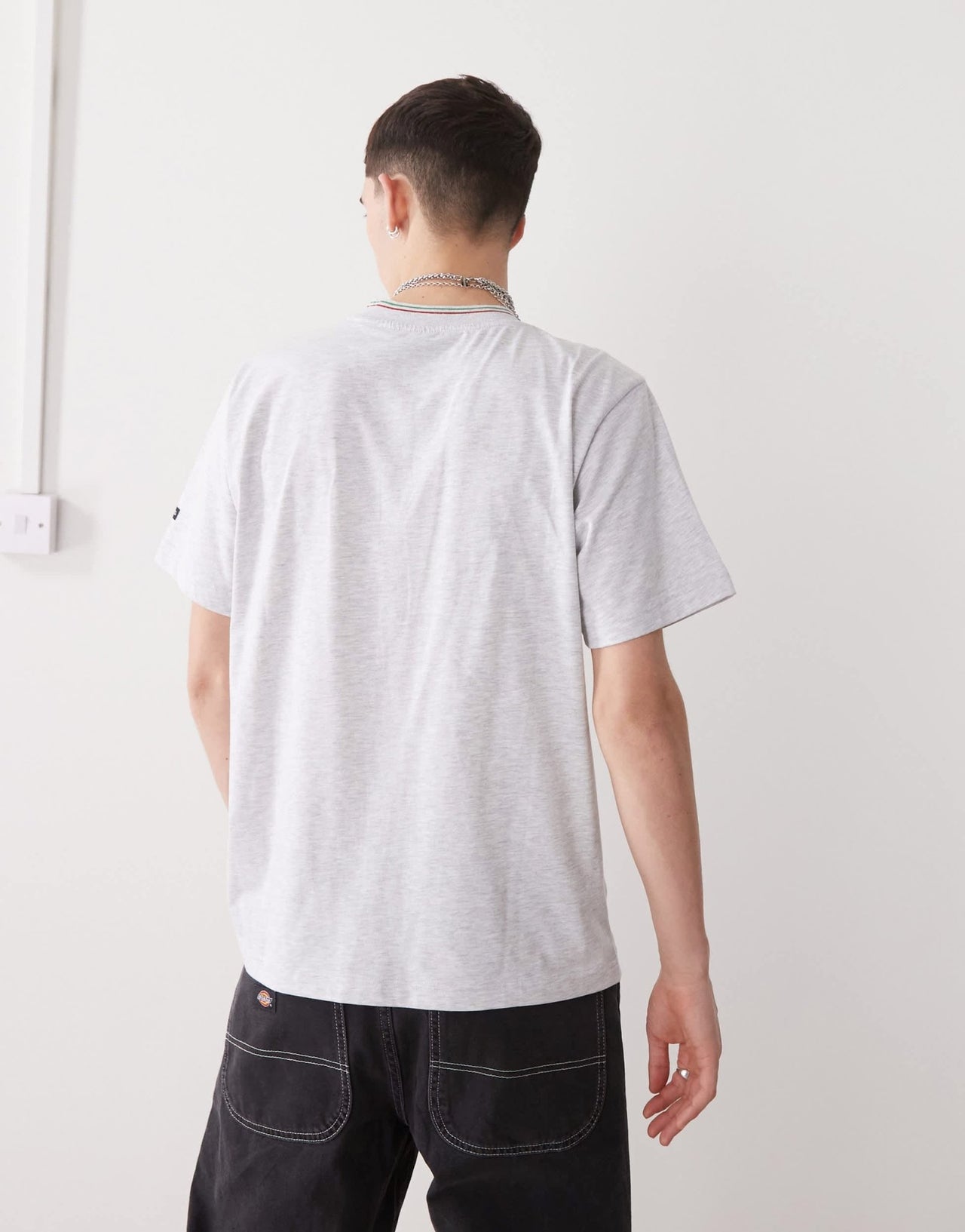 Kickers oversized t-shirt with kickers graphic in light grey marl - ASOS Sample Sale