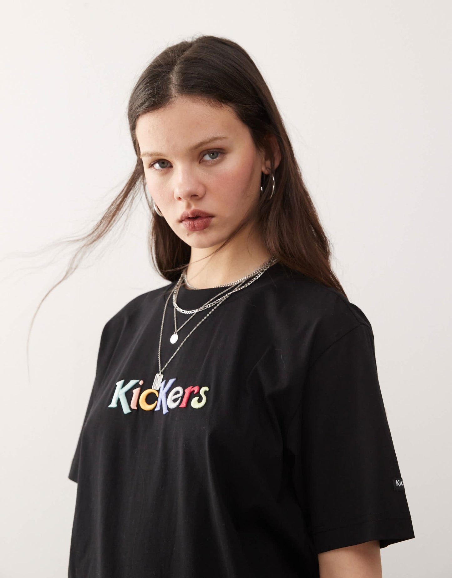 Kickers unisex oversized graphic t - shrit in black - ASOS Sample Sale