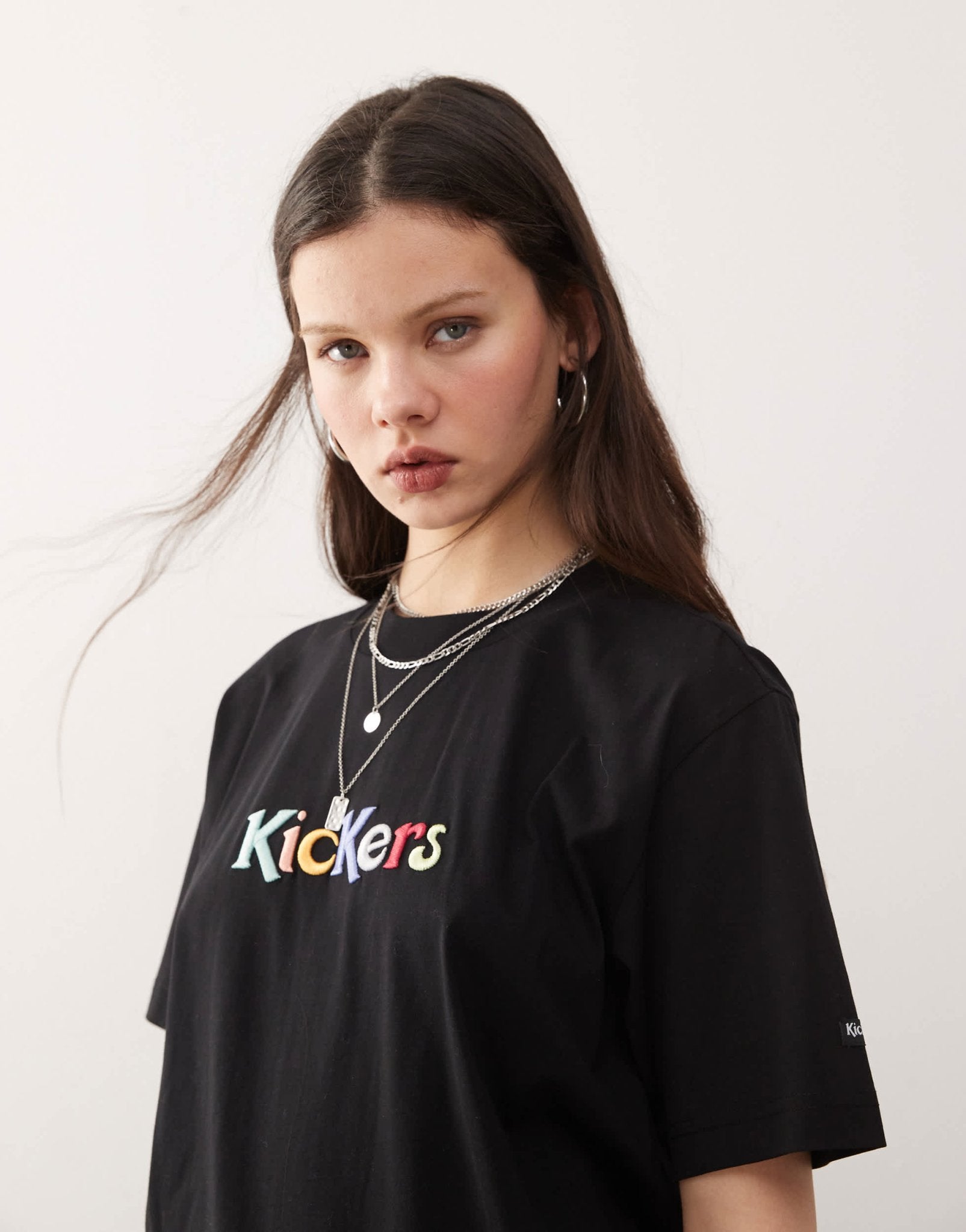 Kickers unisex oversized graphic t - shrit in black - ASOS Sample Sale