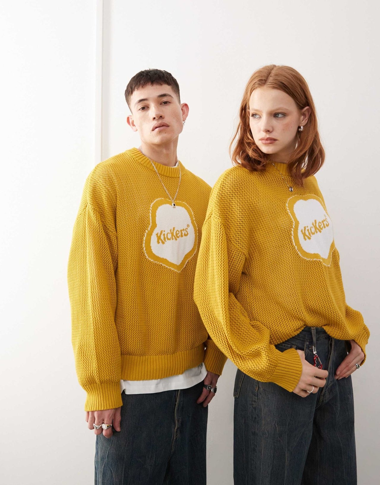 Kickers unisex sweatshirt with kickers logo in yellow - ASOS Sample Sale