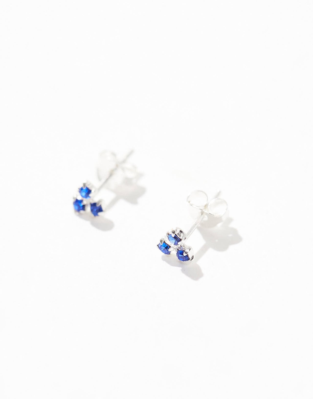 Kingsley Ryan sterling silver blue stone stud earrings - ASOS Sample Sale