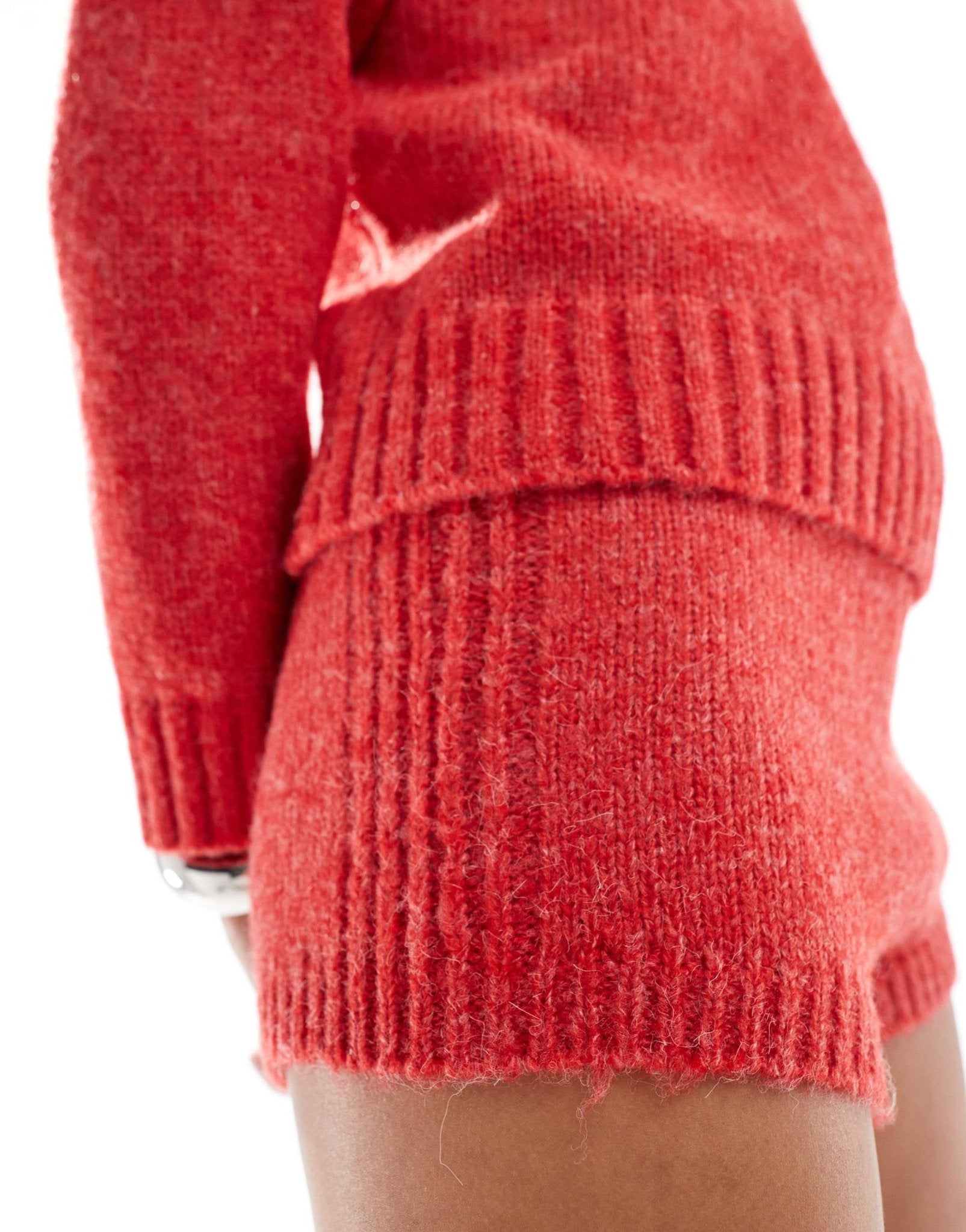 Kiss The Sky micro knitted shorts in red - ASOS Sample Sale
