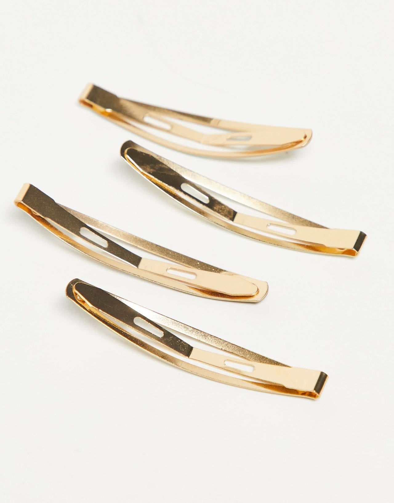 Kitsch Enamel Elongated Snap Clips 4pc - Eucalyptus - ASOS Sample Sale