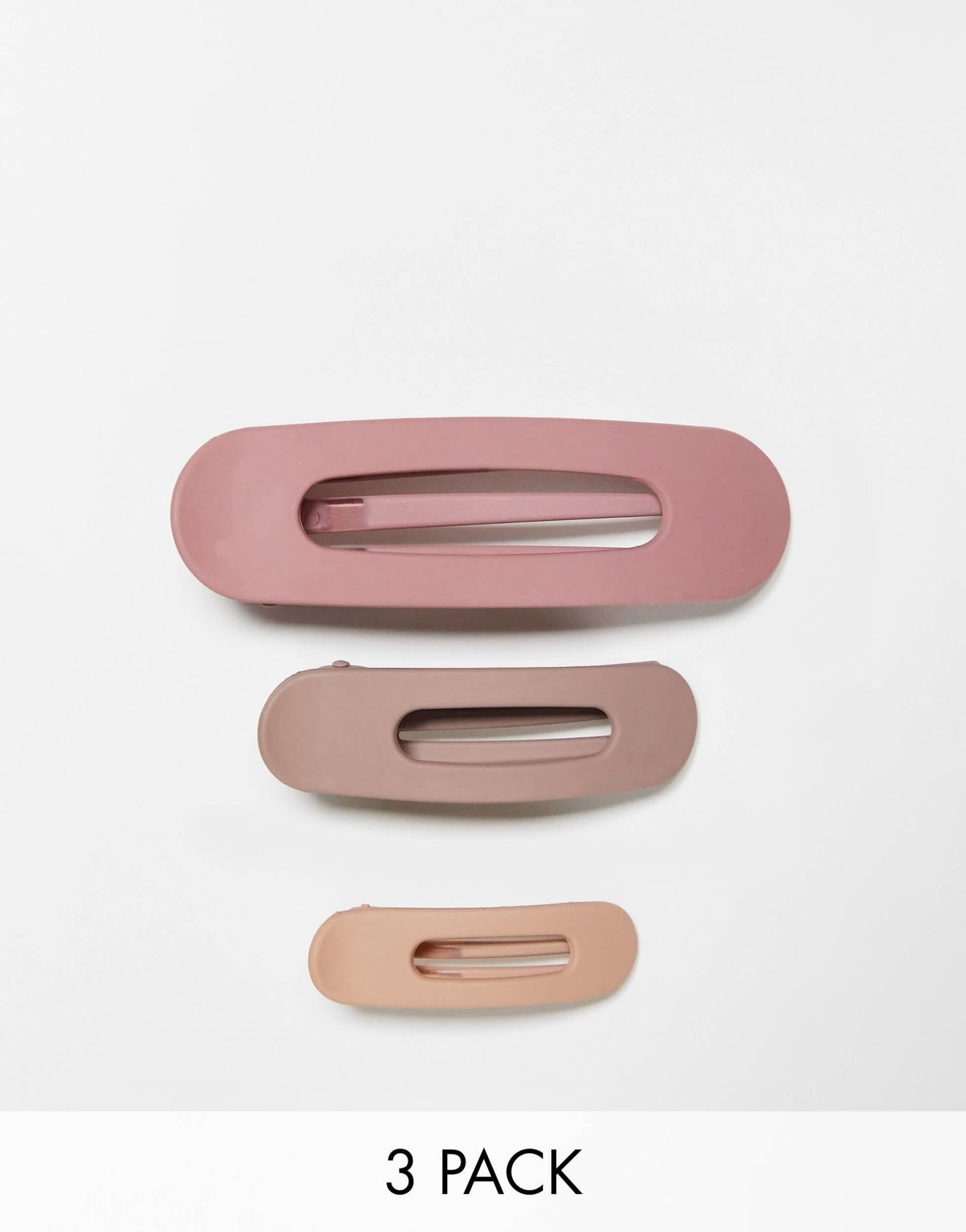 Kitsch Matte Flat Lay Claw Clip Flat 3pc - Terracotta - ASOS Sample Sale