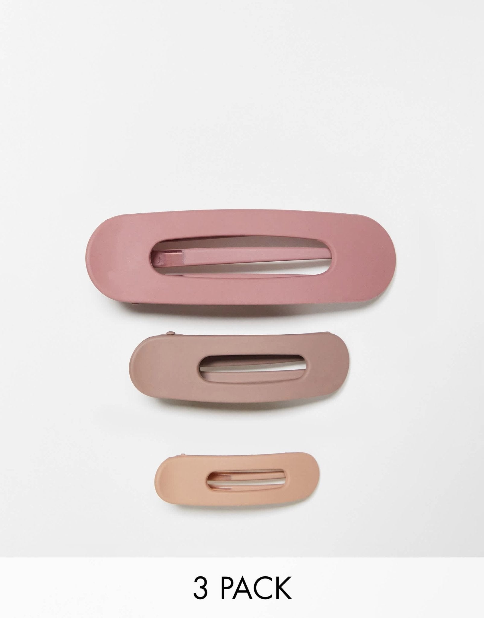 Kitsch Matte Flat Lay Claw Clip Flat 3pc - Terracotta - ASOS Sample Sale