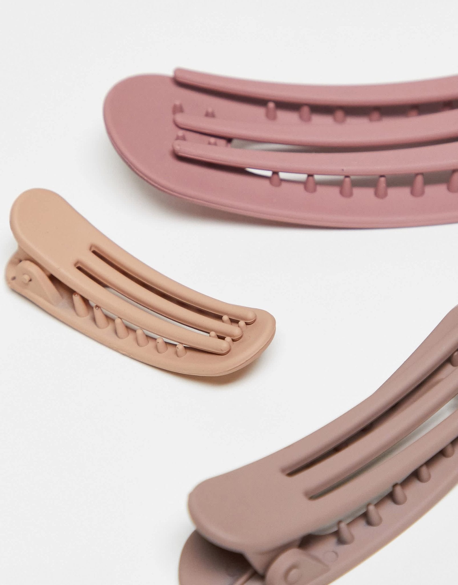 Kitsch Matte Flat Lay Claw Clip Flat 3pc - Terracotta - ASOS Sample Sale