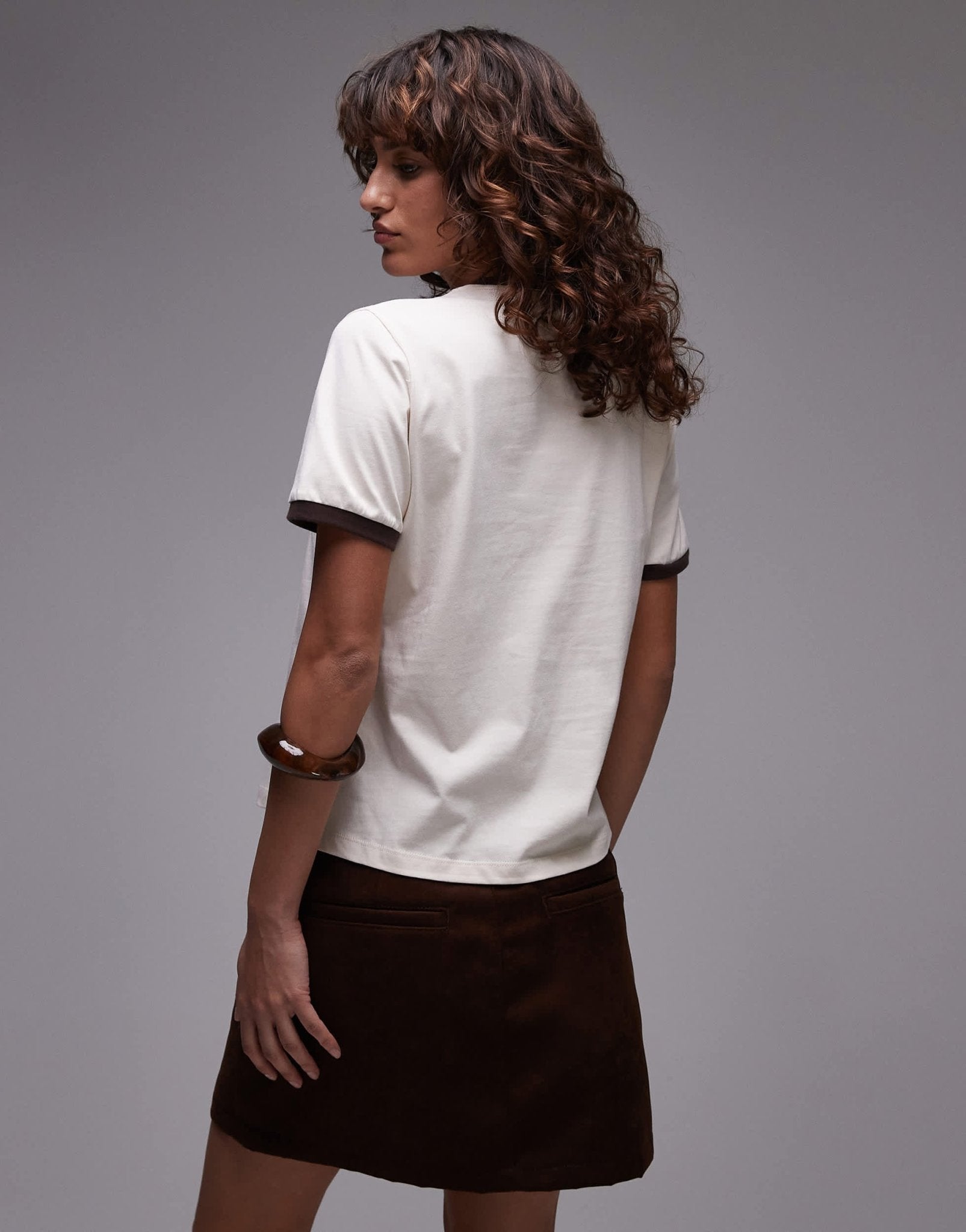LAAGAM cotton logo ringer t-shirt in ecru - ASOS Sample Sale