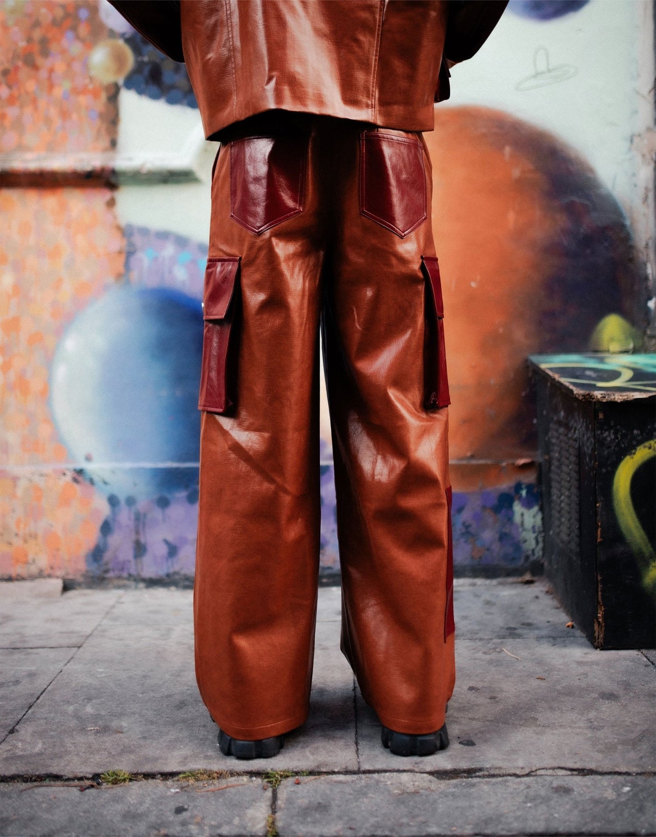 Labelrail x OliBrom straight leg baggy trousers with contrast pockets in tobacco co - ord - ASOS Sample Sale