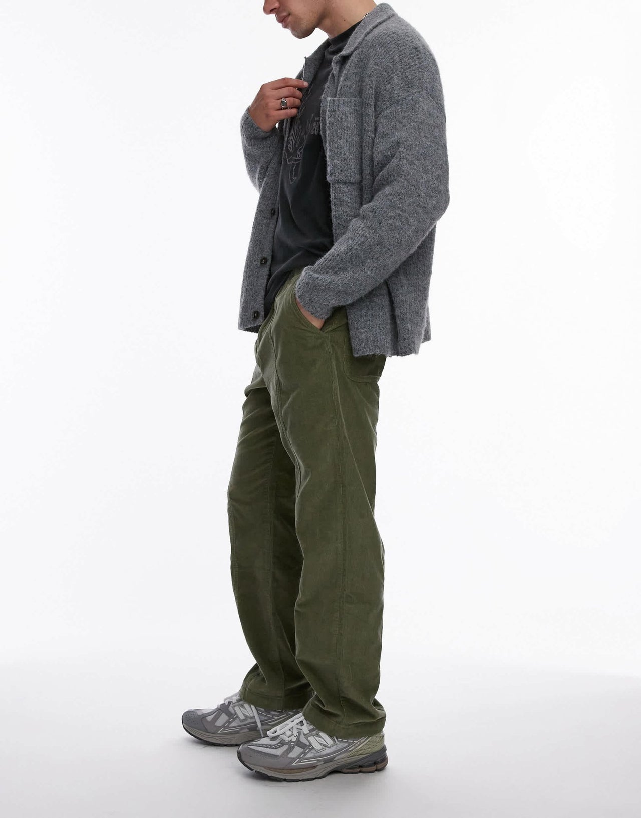 Lacoste cord trousers in khaki green - ASOS Sample Sale
