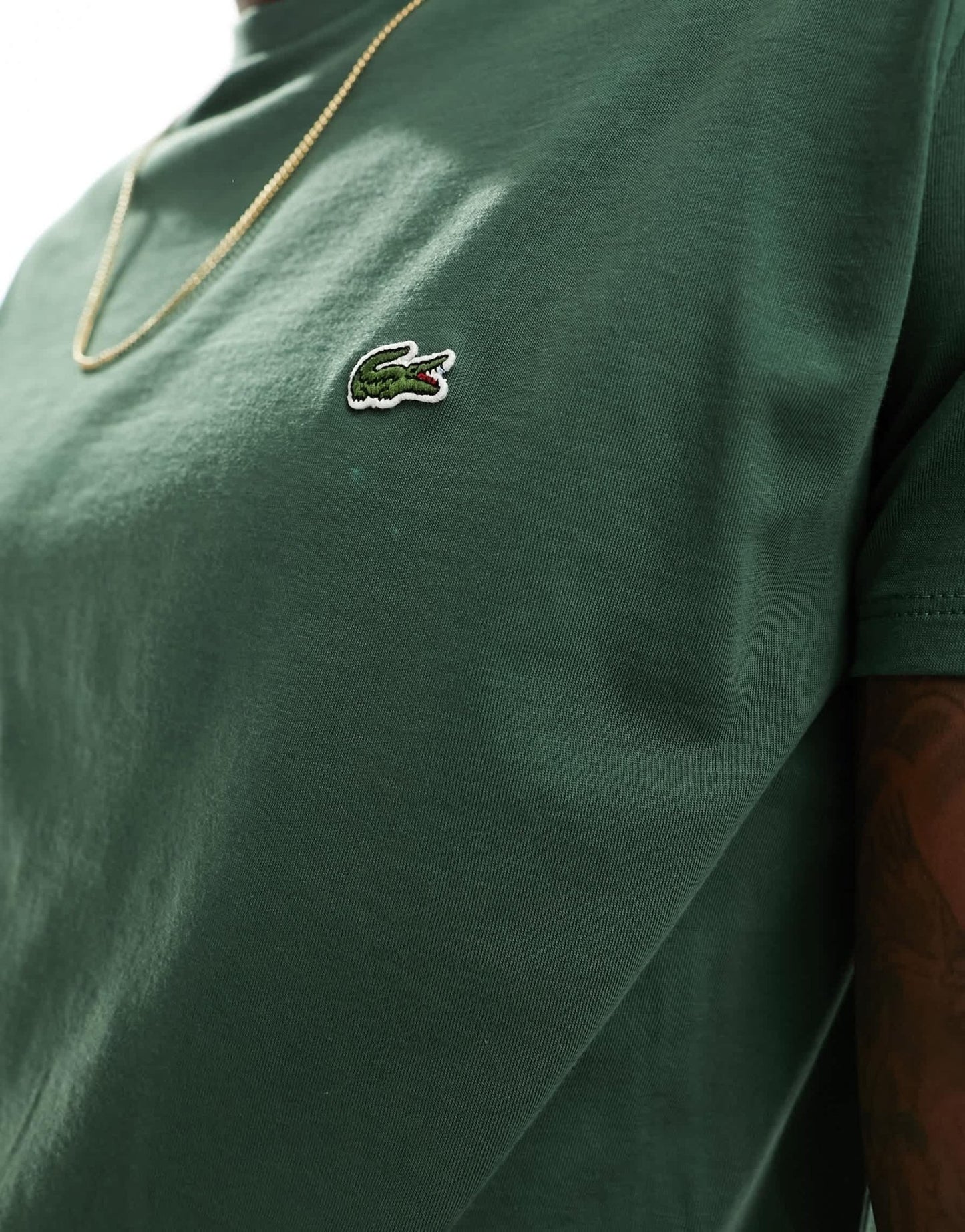 Lacoste logo t-shirt in dark green - ASOS Sample Sale