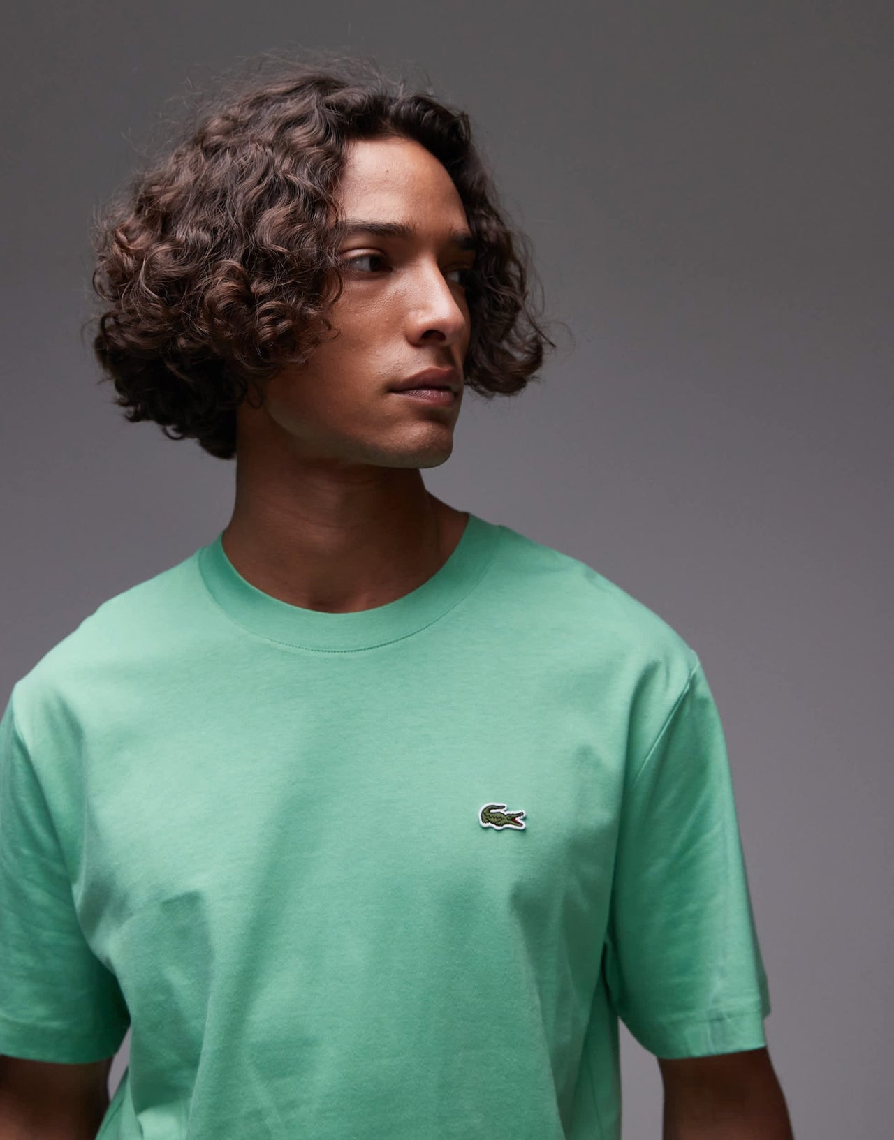 Lacoste midweight boxy fit t-shirt in light green - ASOS Sample Sale