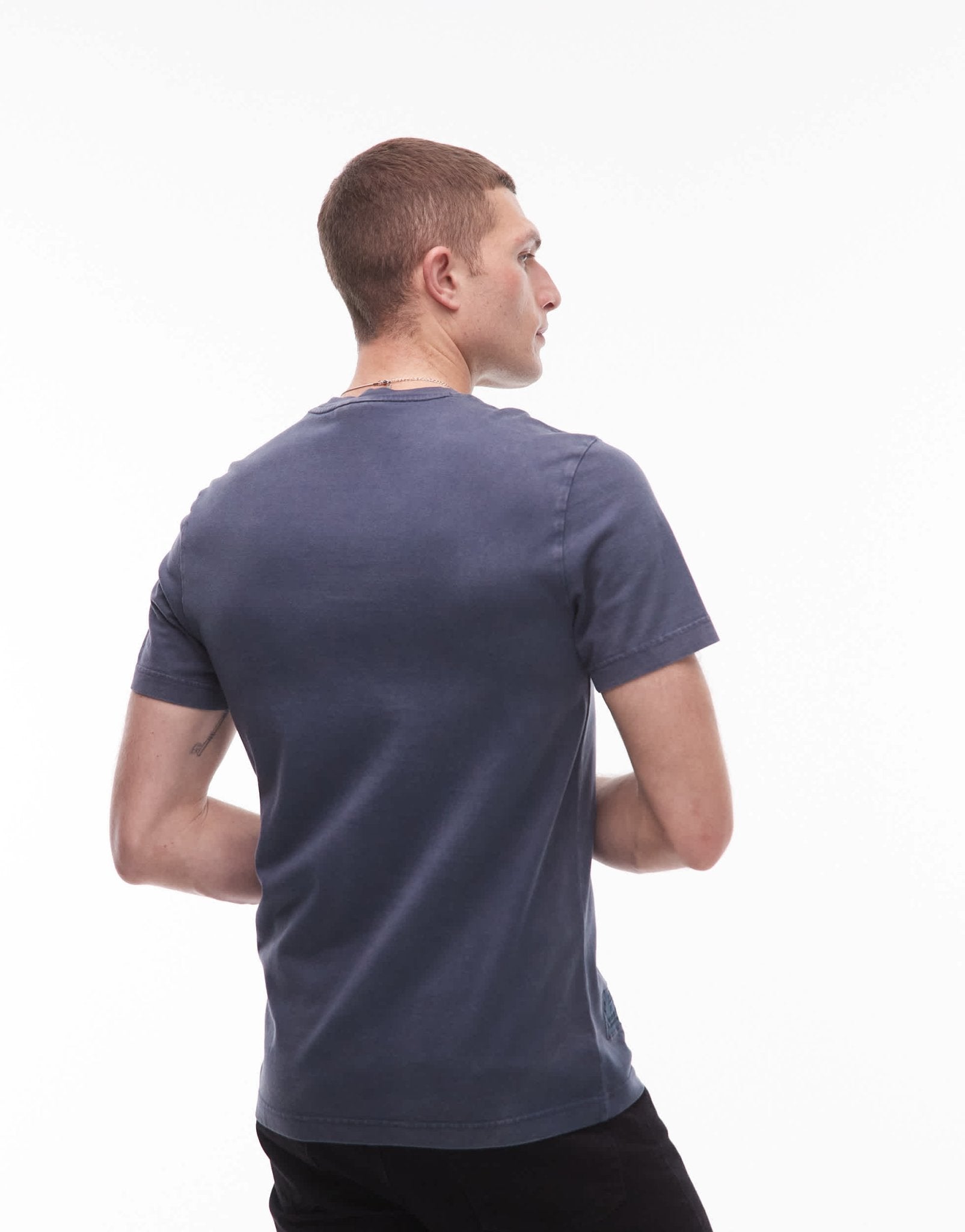 Lacoste t-shirt in blue overdye - ASOS Sample Sale