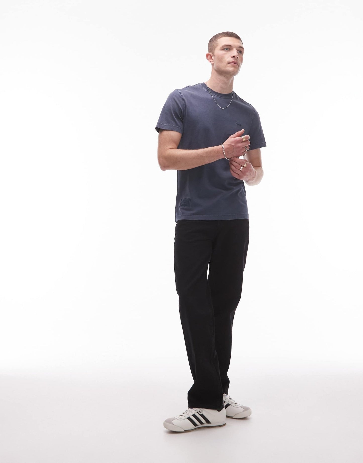 Lacoste t-shirt in blue overdye - ASOS Sample Sale