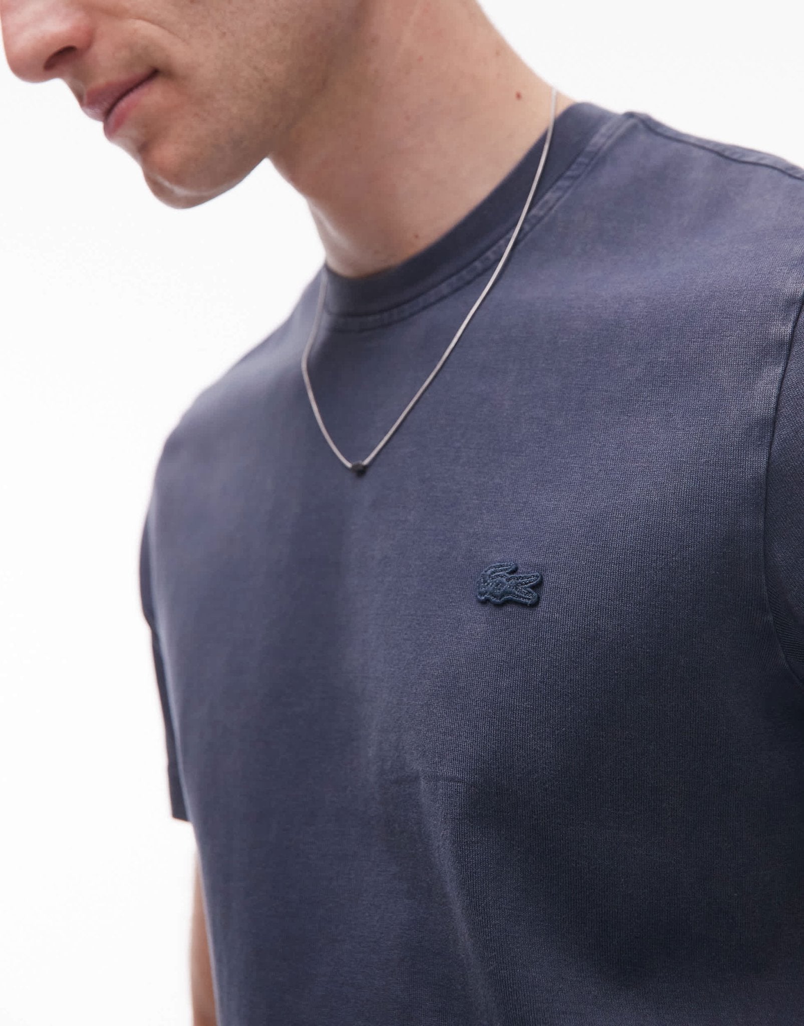 Lacoste t-shirt in blue overdye - ASOS Sample Sale
