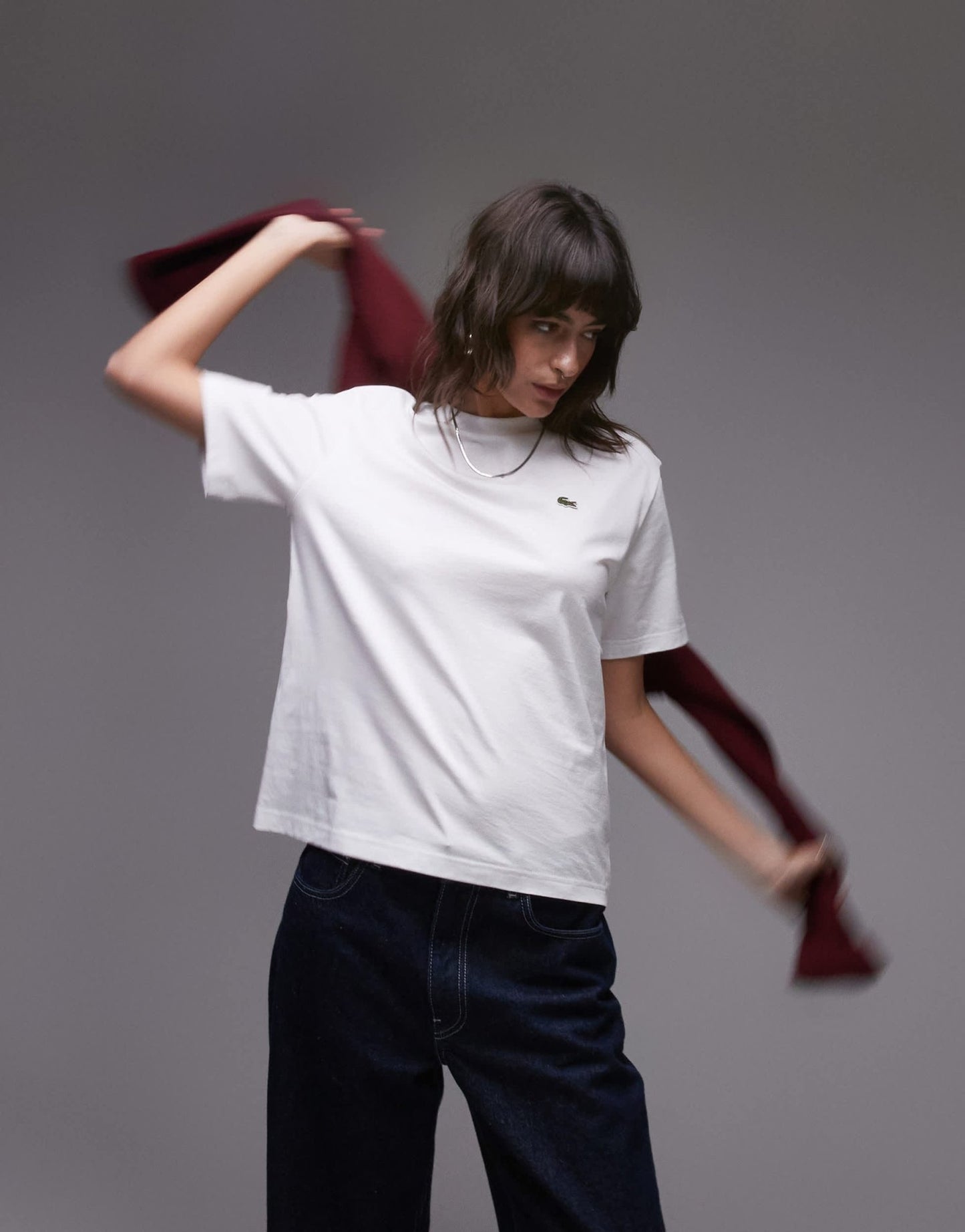 Lacoste t-shirt in white - ASOS Sample Sale