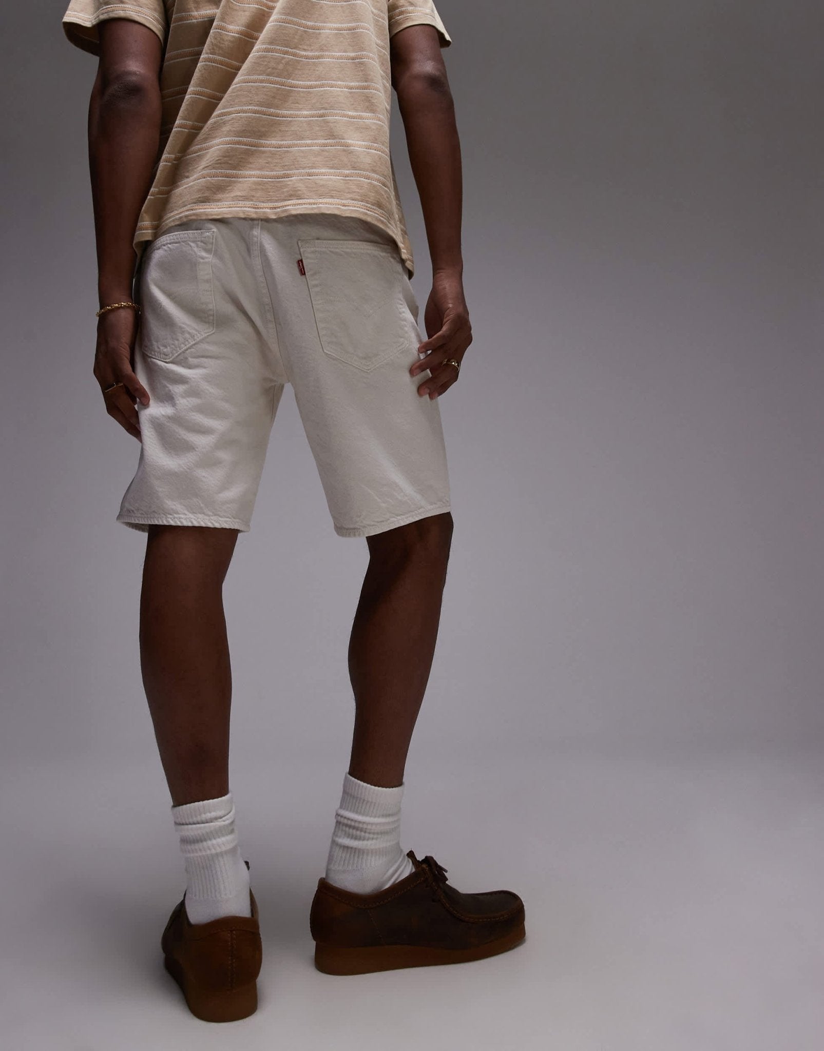 Levi's 501 Original straight lightweight denim shorts in ecru - ASOS Sample Sale