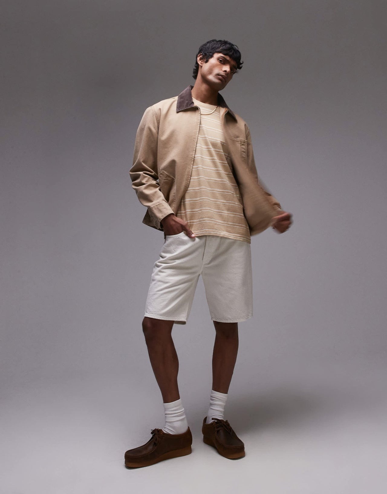 Levi's 501 Original straight lightweight denim shorts in ecru - ASOS Sample Sale