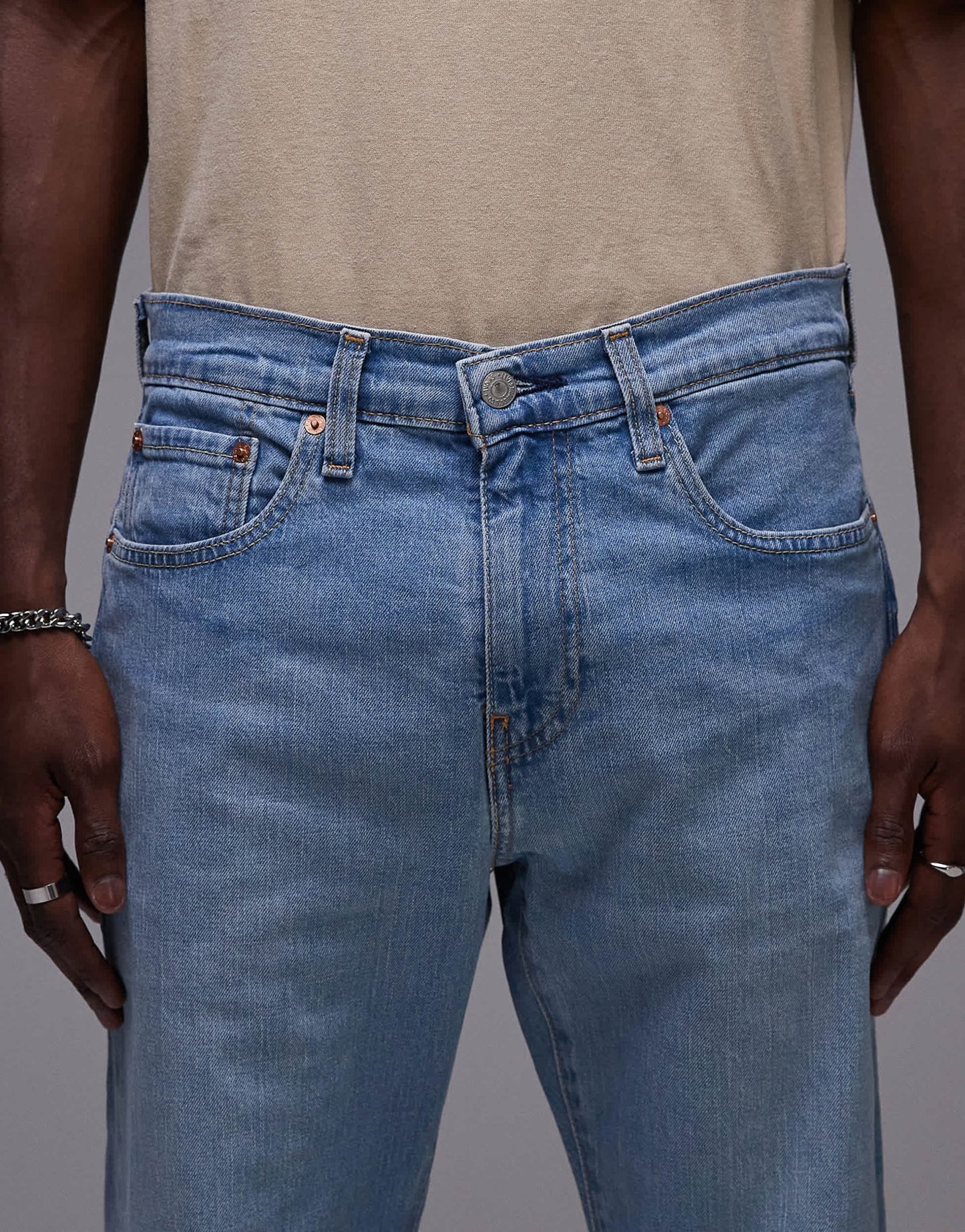 Levi's 502 taper fit jeans in light blue wash - ASOS Sample Sale