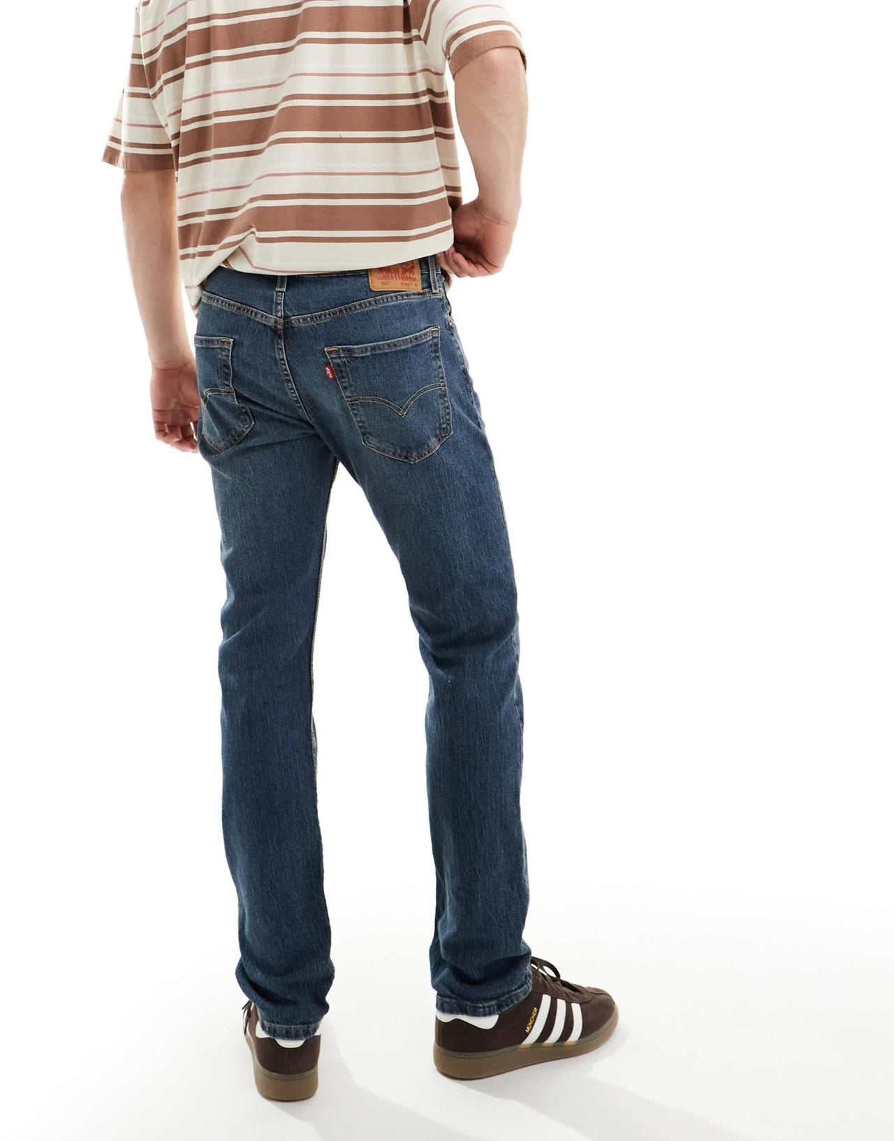 Levi's 502 tapered fit performance cool denim jeans in mid blue - ASOS Sample Sale