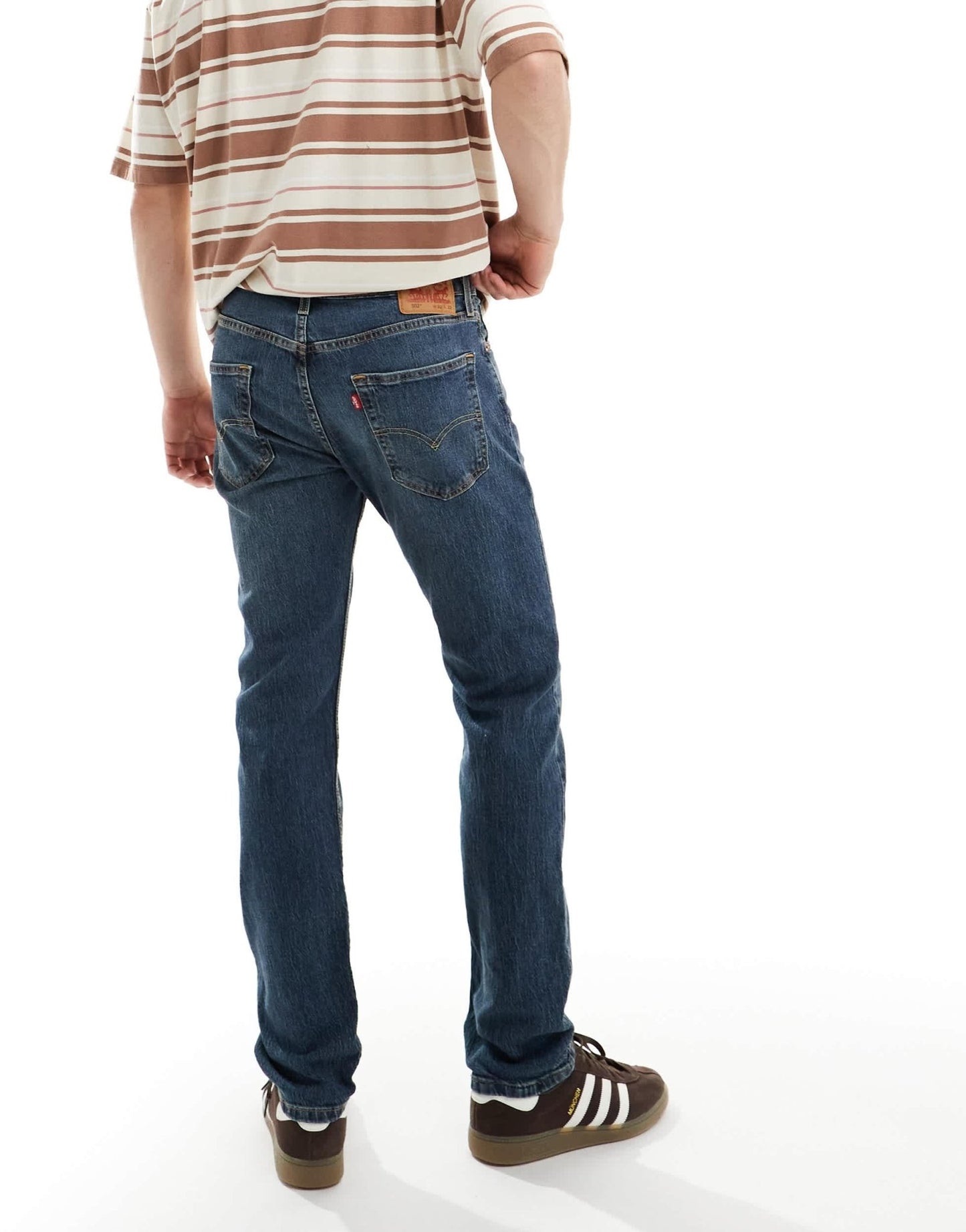 Levi's 502 tapered fit performance cool denim jeans in mid blue - ASOS Sample Sale