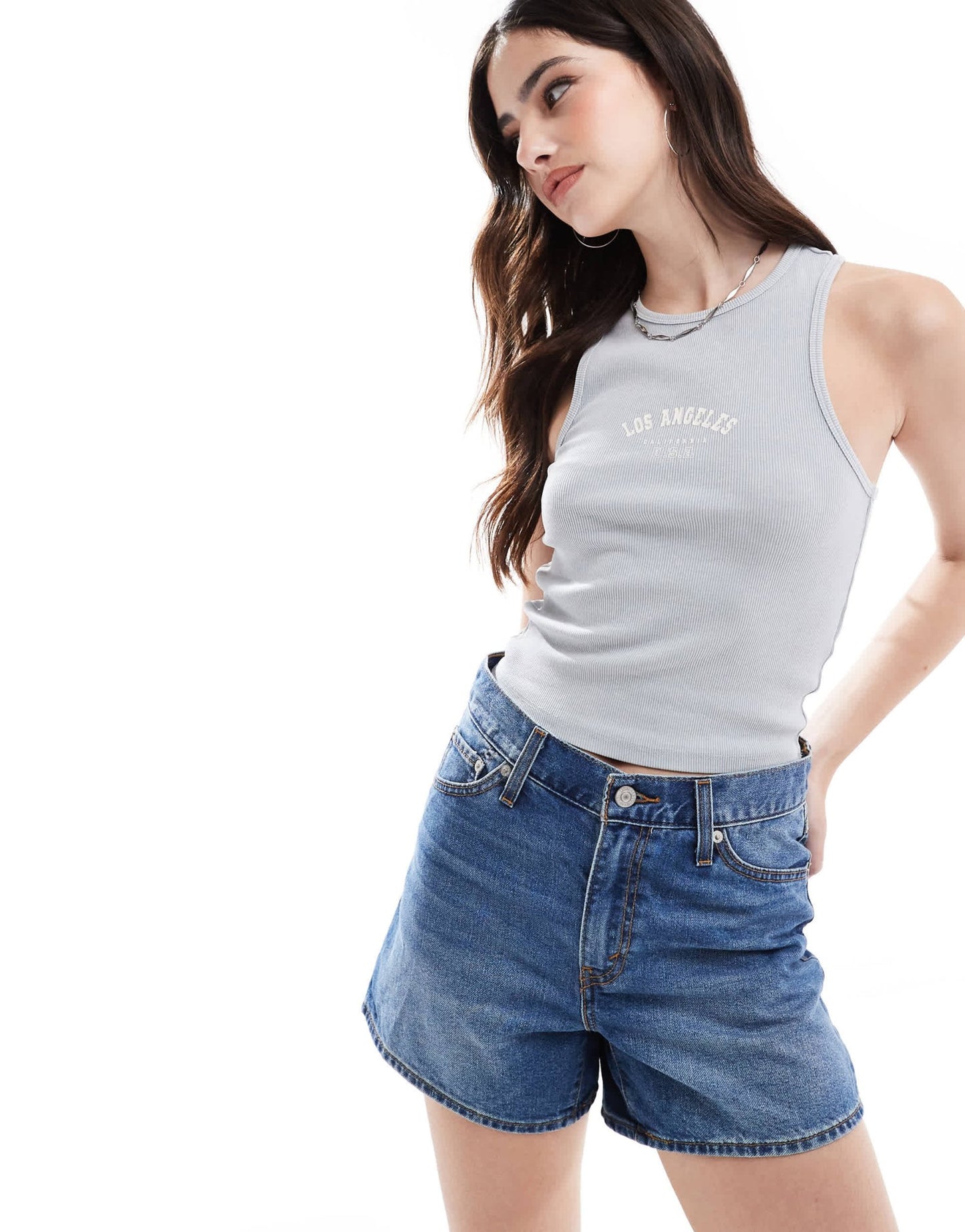 Levi's 80s mom shorts in mid blue - ASOS Sample Sale