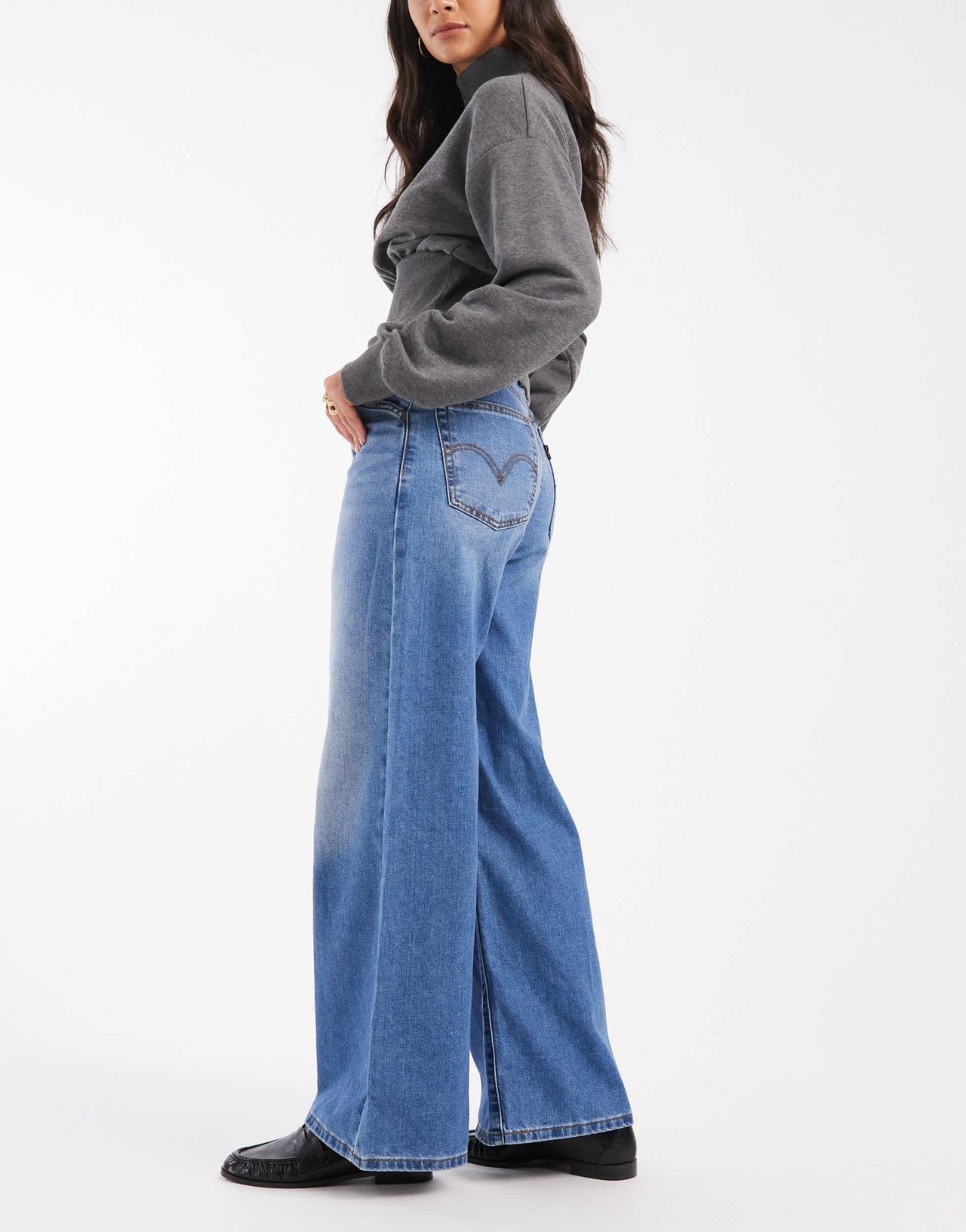 Levi's '94 baggy wide leg jeans in mid blue - ASOS Sample Sale