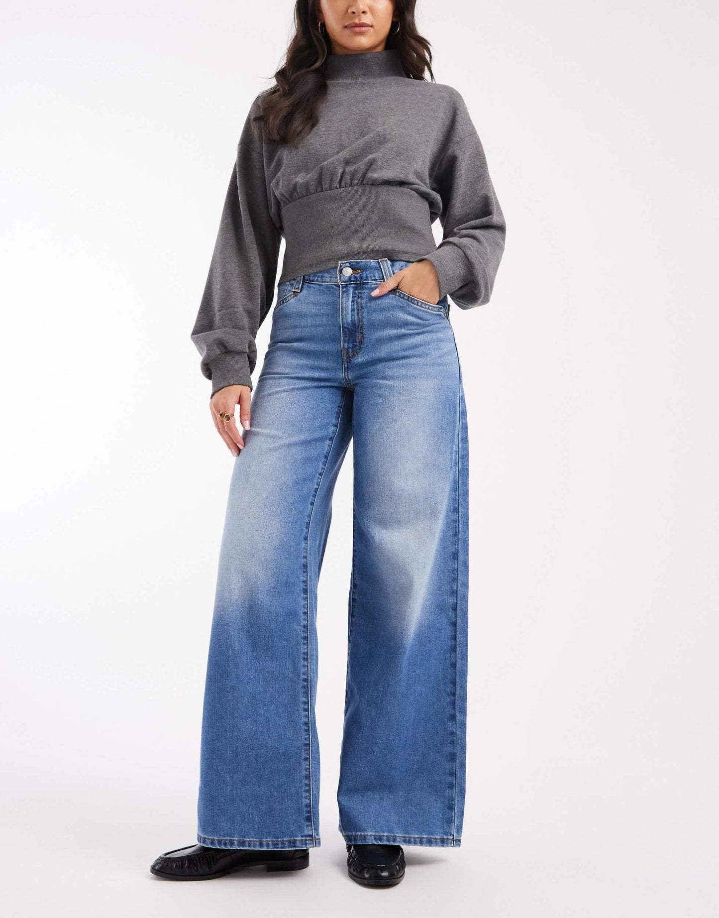 Levi's '94 baggy wide leg jeans in mid blue - ASOS Sample Sale