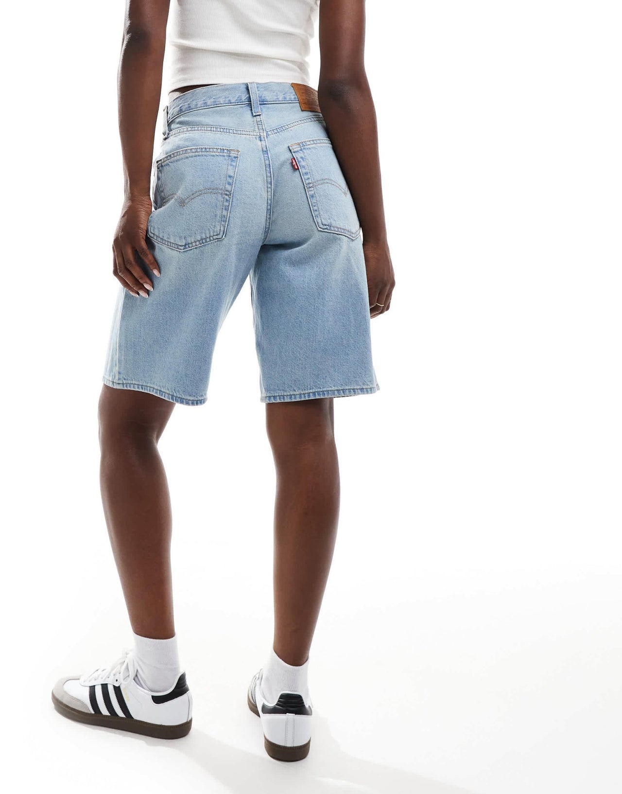 Levi's baggy dad denim jorts in light blue - ASOS Sample Sale