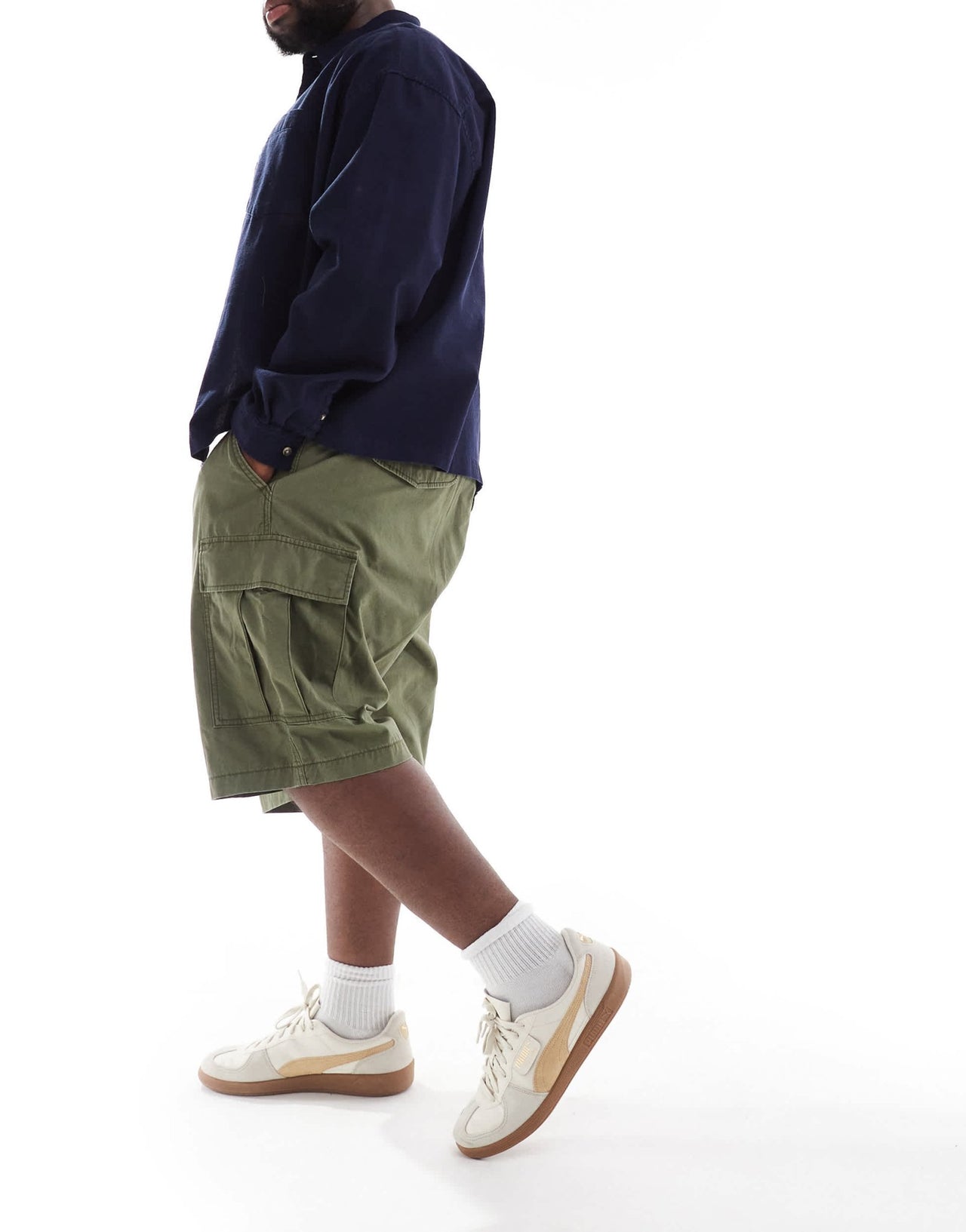 Levi's Big & Tall carrier cargo 2 pocket canvas shorts in dark green - ASOS Sample Sale