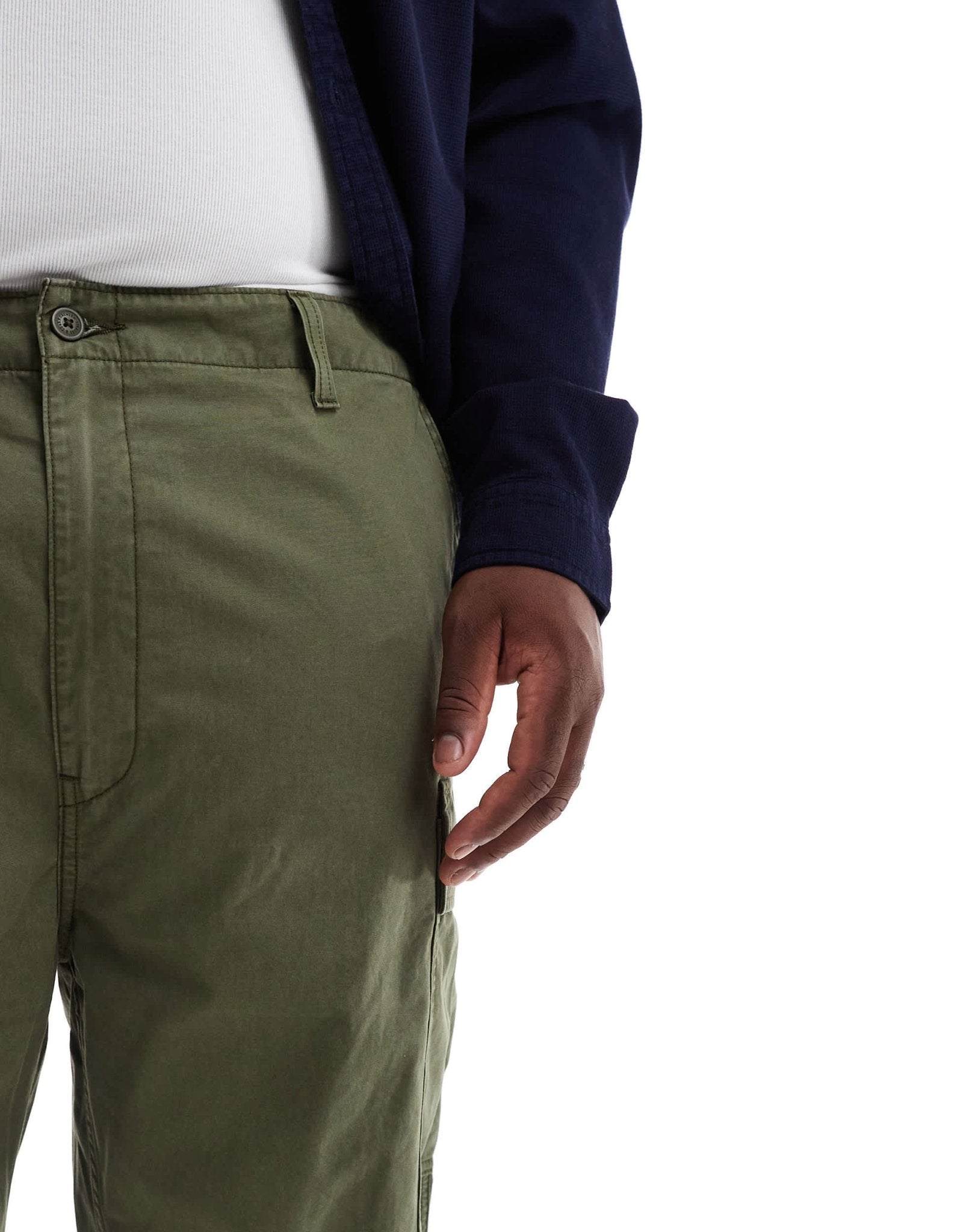 Levi's Big & Tall carrier cargo 2 pocket canvas shorts in dark green - ASOS Sample Sale
