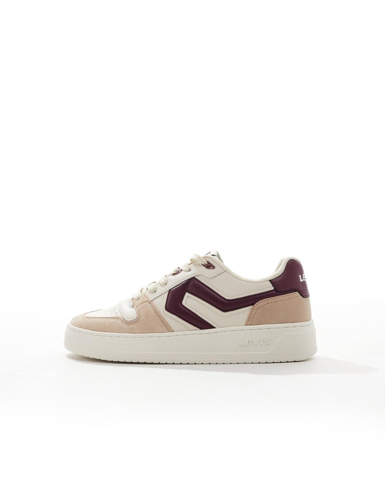 Levi's Glide L chunky trainers with patch logo in beige and red - ASOS Sample Sale