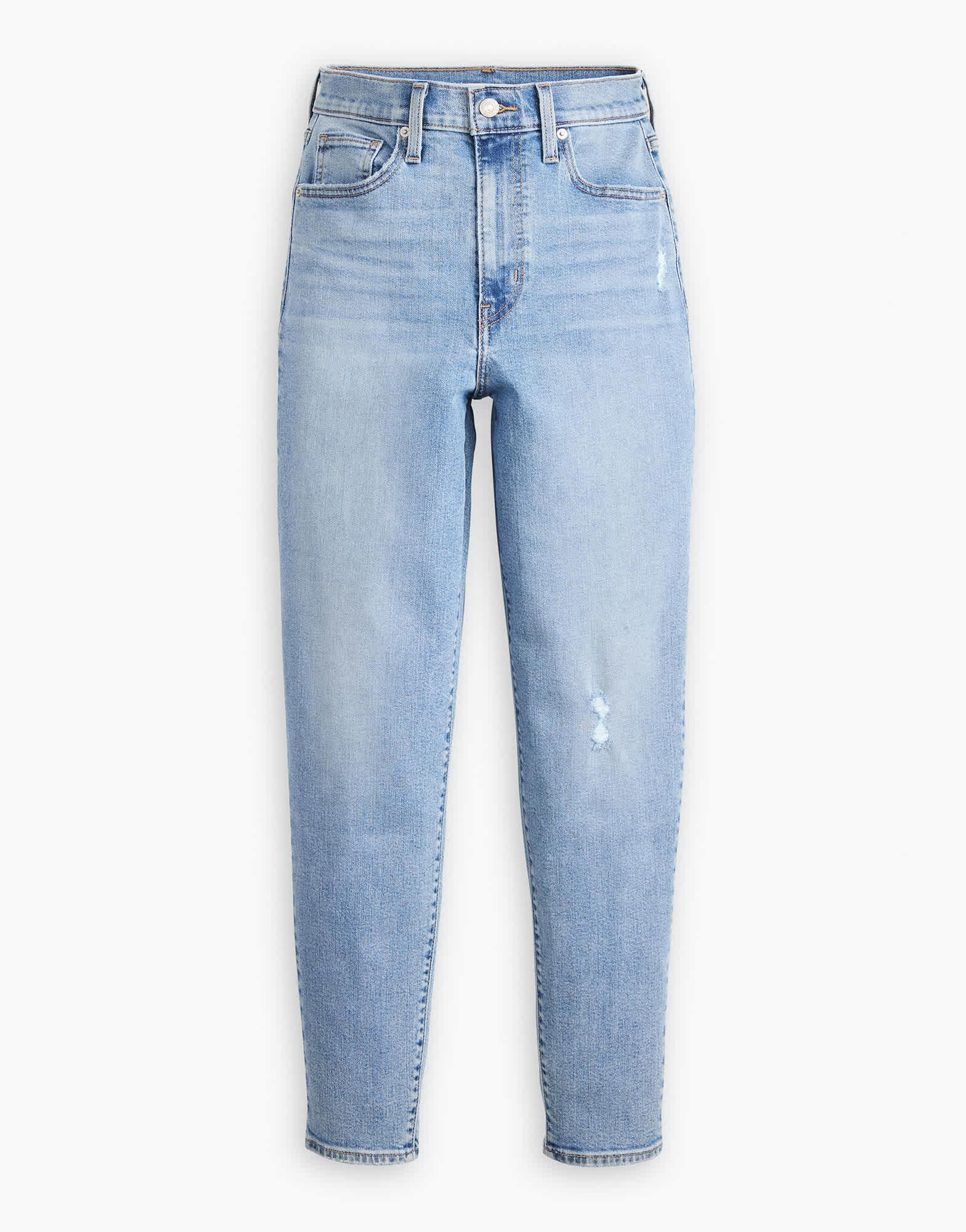 Levi's high waisted mom jean in light blue - ASOS Sample Sale
