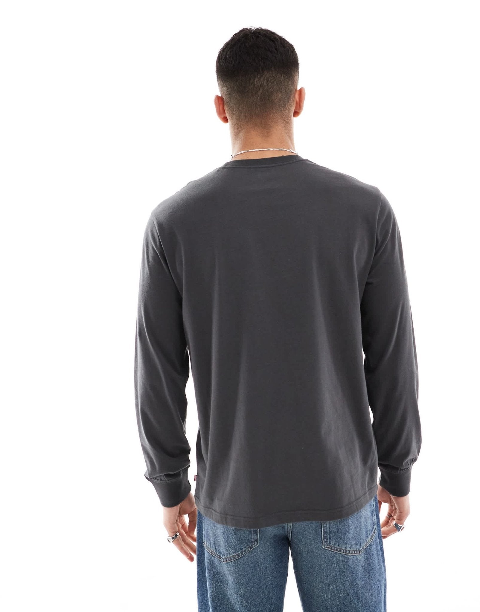 Levi's horseshoe logo relaxed fit long sleeve t-shirt in black - ASOS Sample Sale