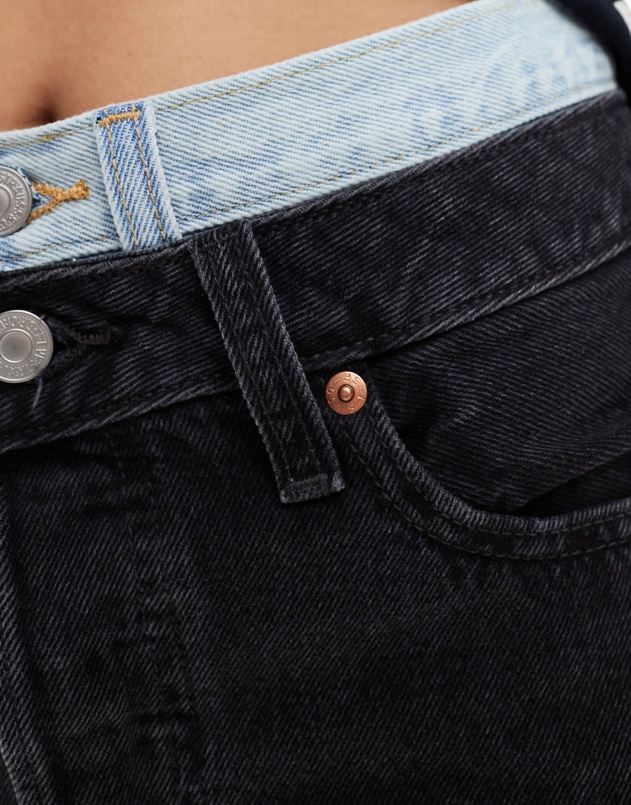 Levi's icon denim layered skirt in washed black - ASOS Sample Sale