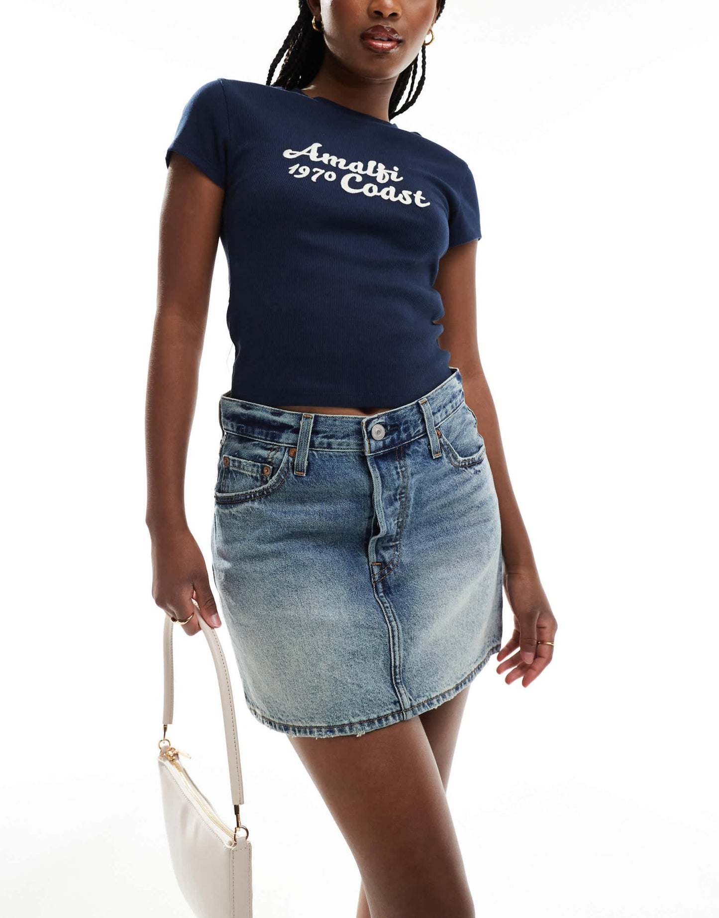 Levi's icon vintage denim skirt in mid blue - ASOS Sample Sale