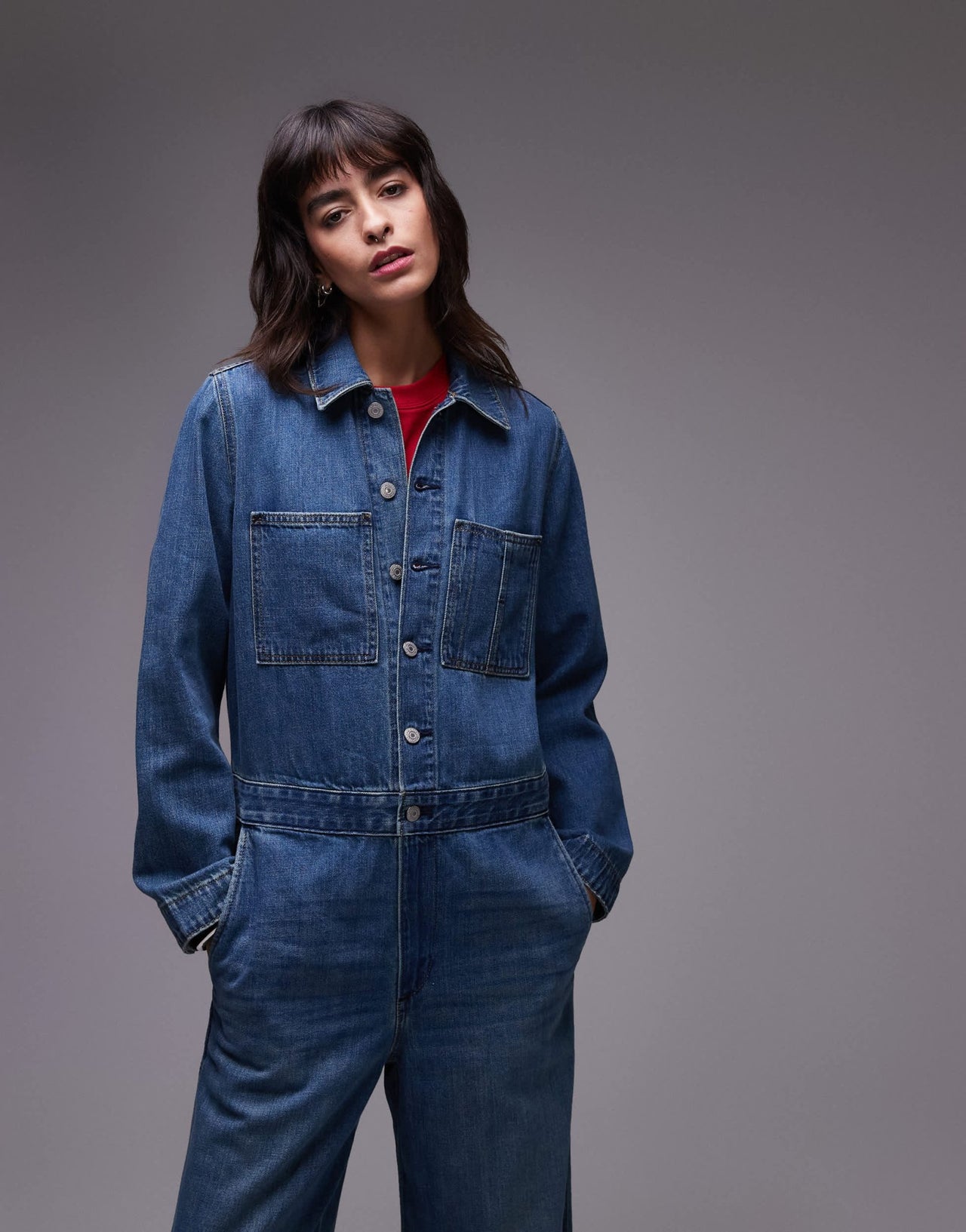 Levi's iconic denim jumpsuit in mid blue - ASOS Sample Sale