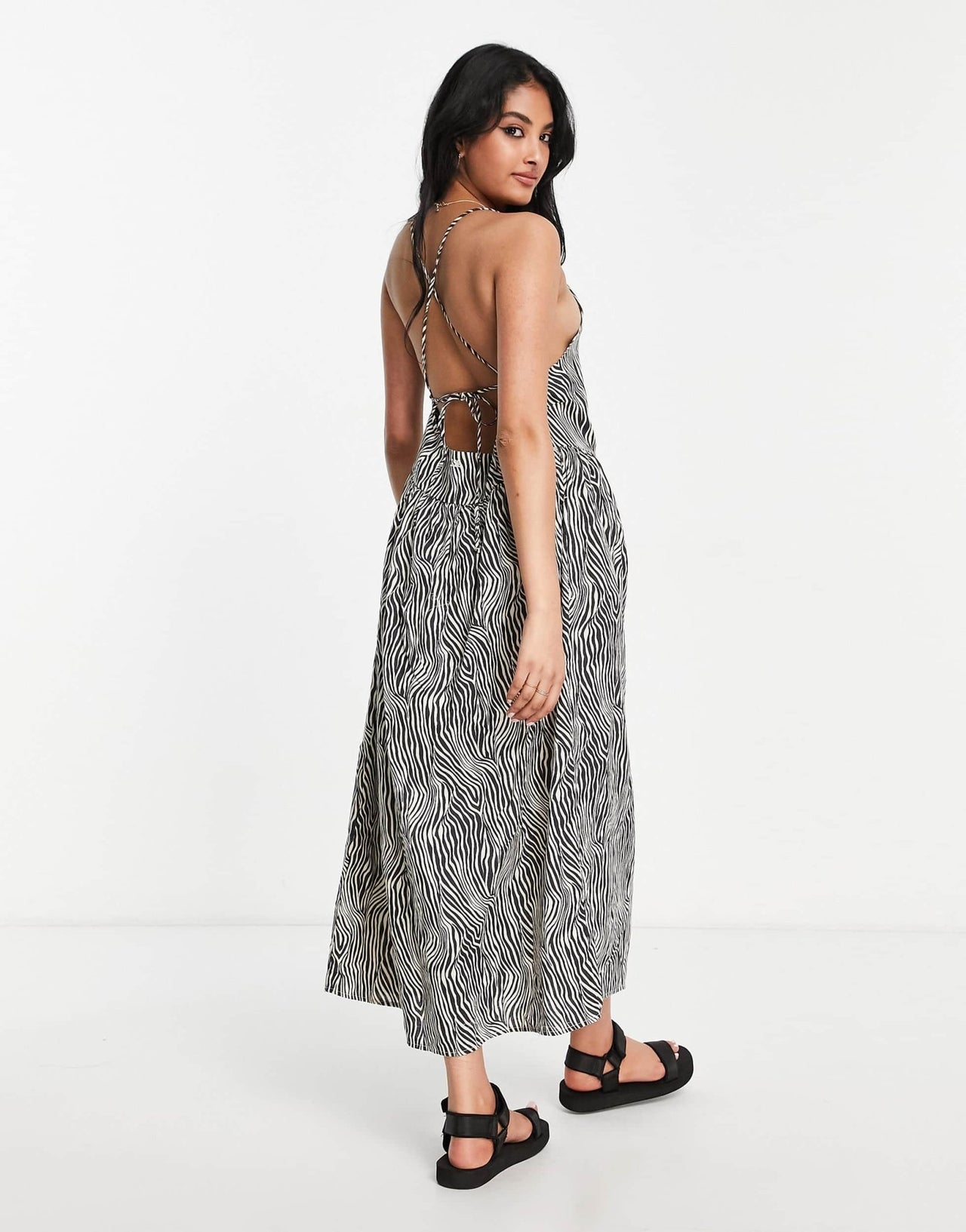 Levi's midi dress in wavy zebra print - ASOS Sample Sale