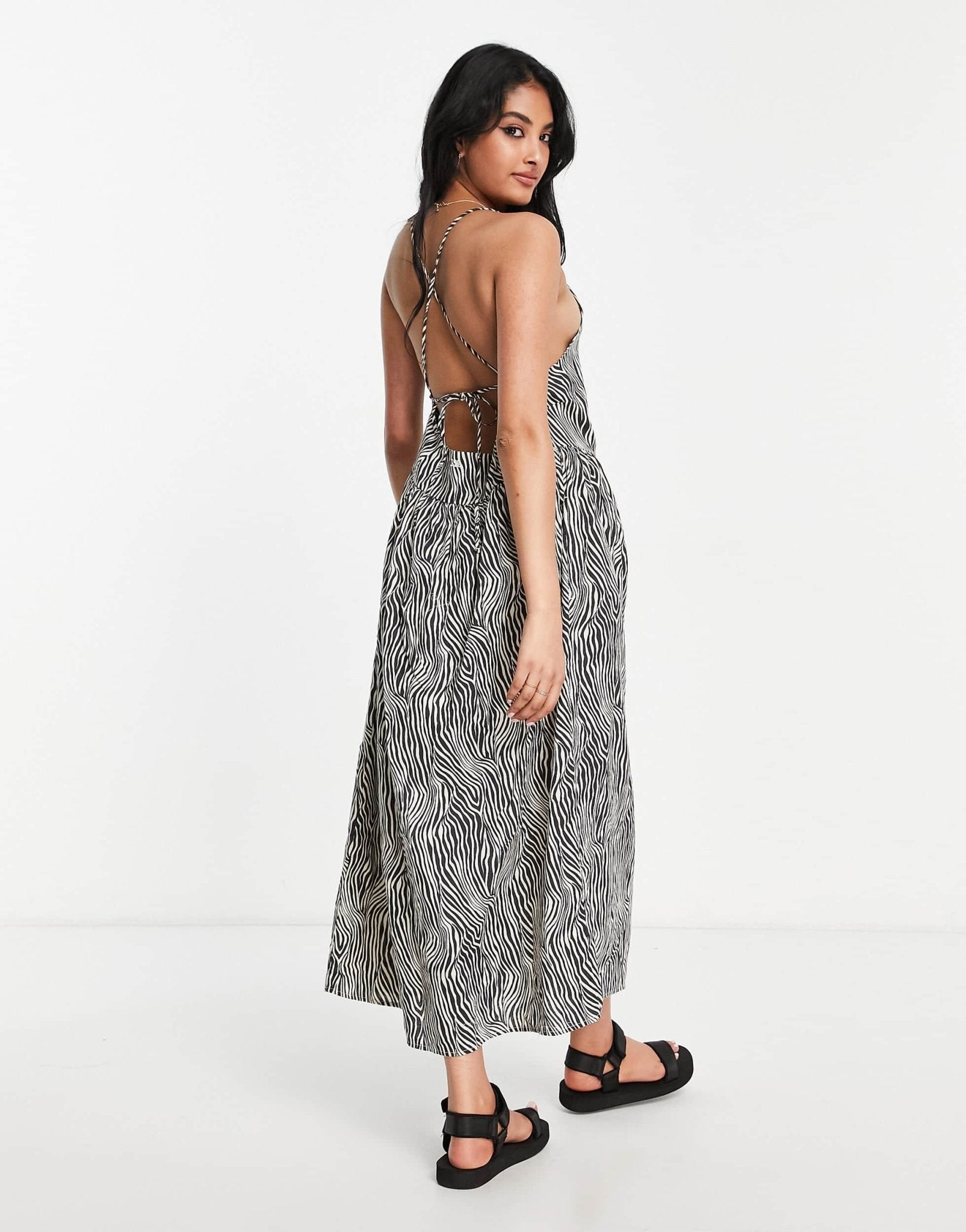 Levi's midi dress in wavy zebra print - ASOS Sample Sale
