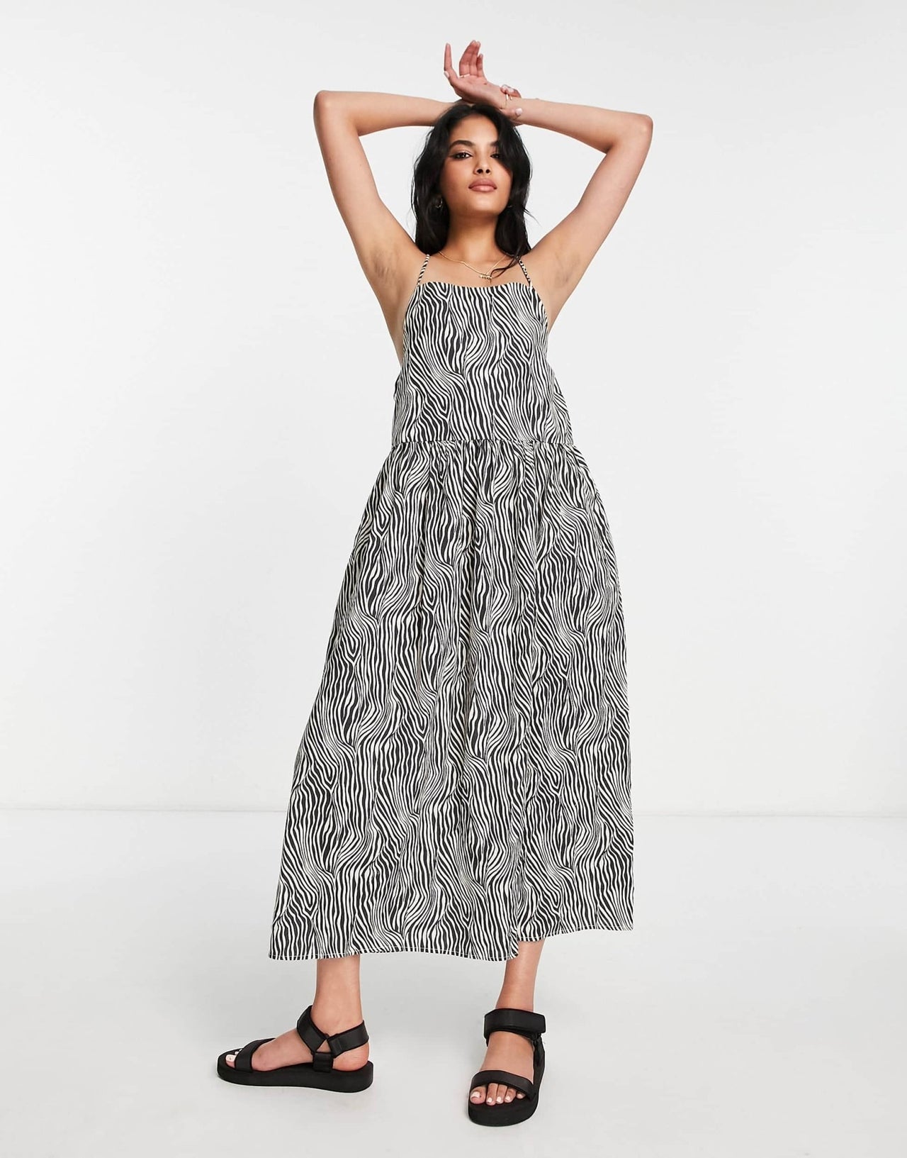 Levi's midi dress in wavy zebra print - ASOS Sample Sale
