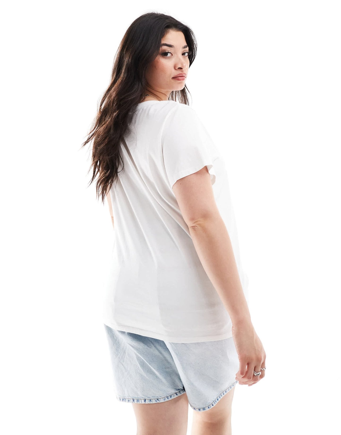 Levi's Plus perfect small batwing logo t-shirt in white - ASOS Sample Sale
