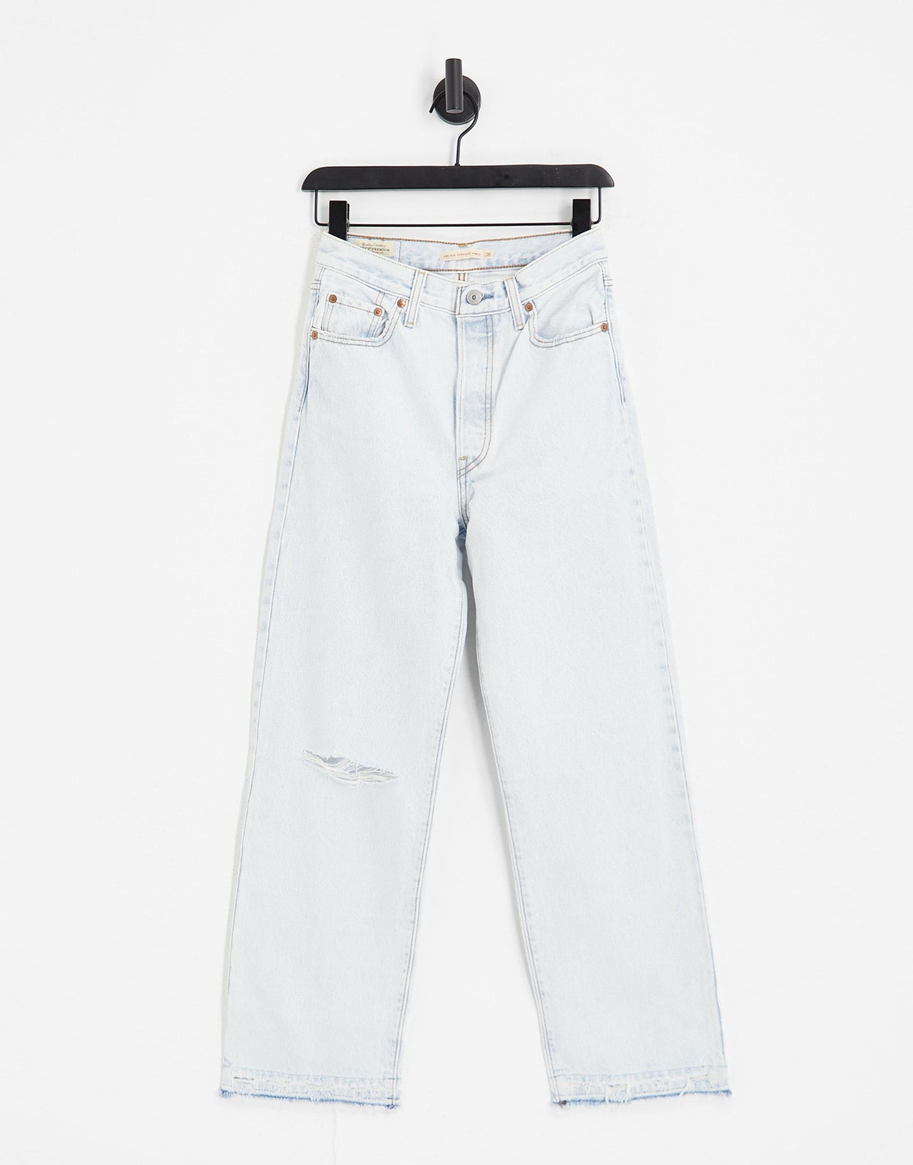 Levi's ribcage straight ankle jeans in light blue - ASOS Sample Sale
