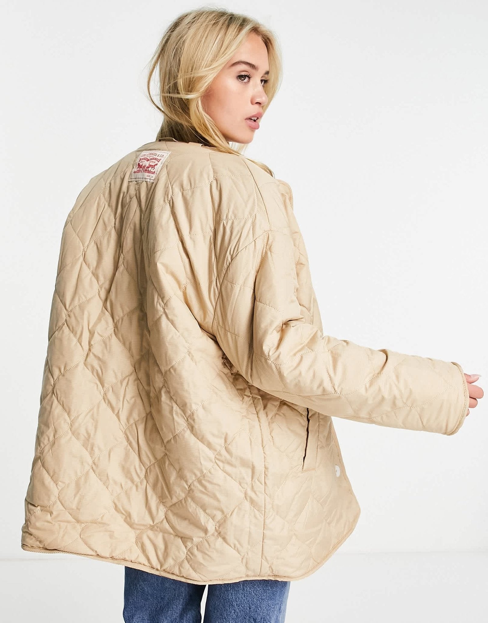 Levi's sherpa reversible jacket in cream - ASOS Sample Sale