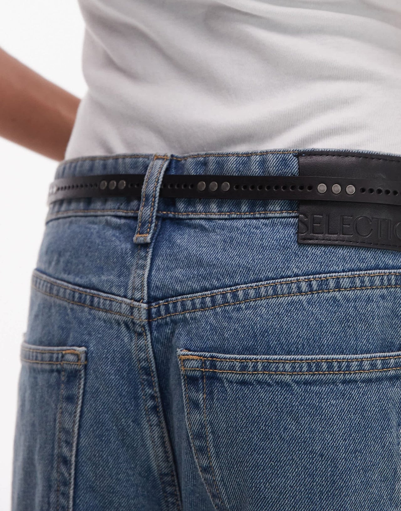 Levi's studded leather belt in black - ASOS Sample Sale