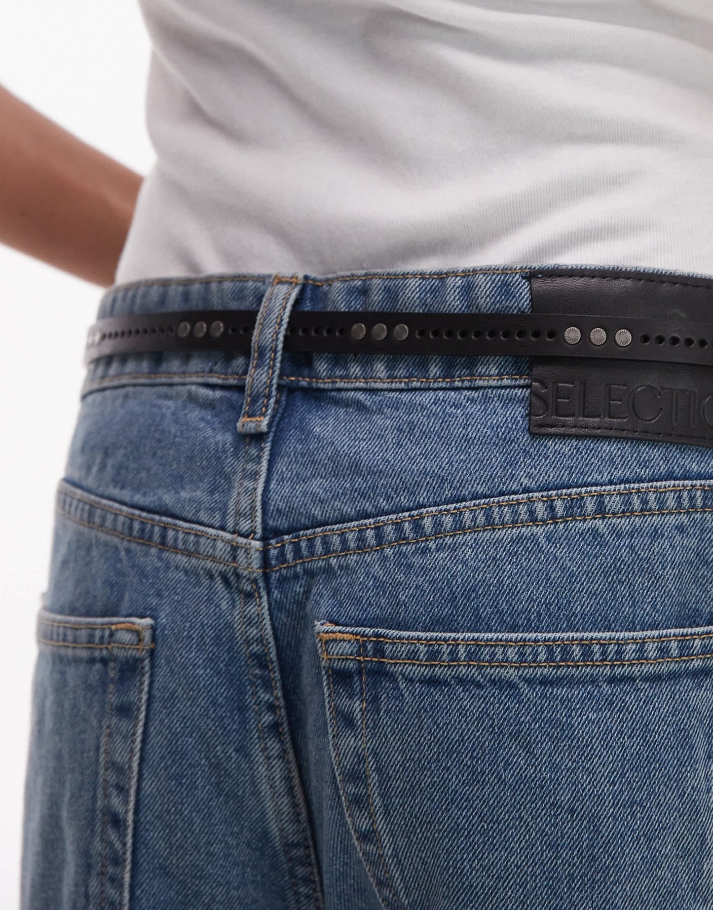 Levi's studded leather belt in black - ASOS Sample Sale