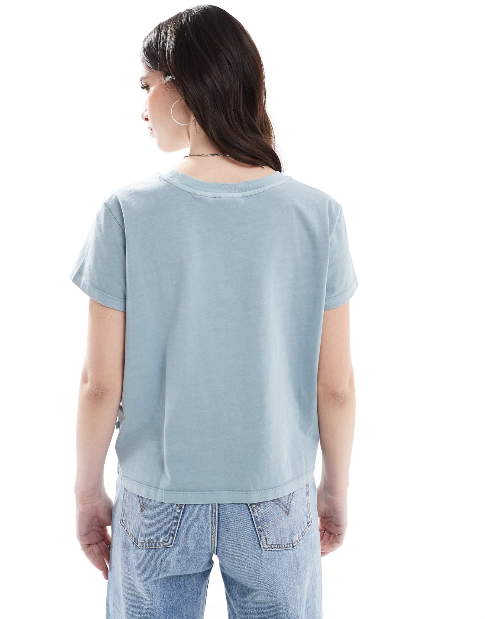 Levi's varsity tonal applique logo boxy t-shirt in mid blue - ASOS Sample Sale