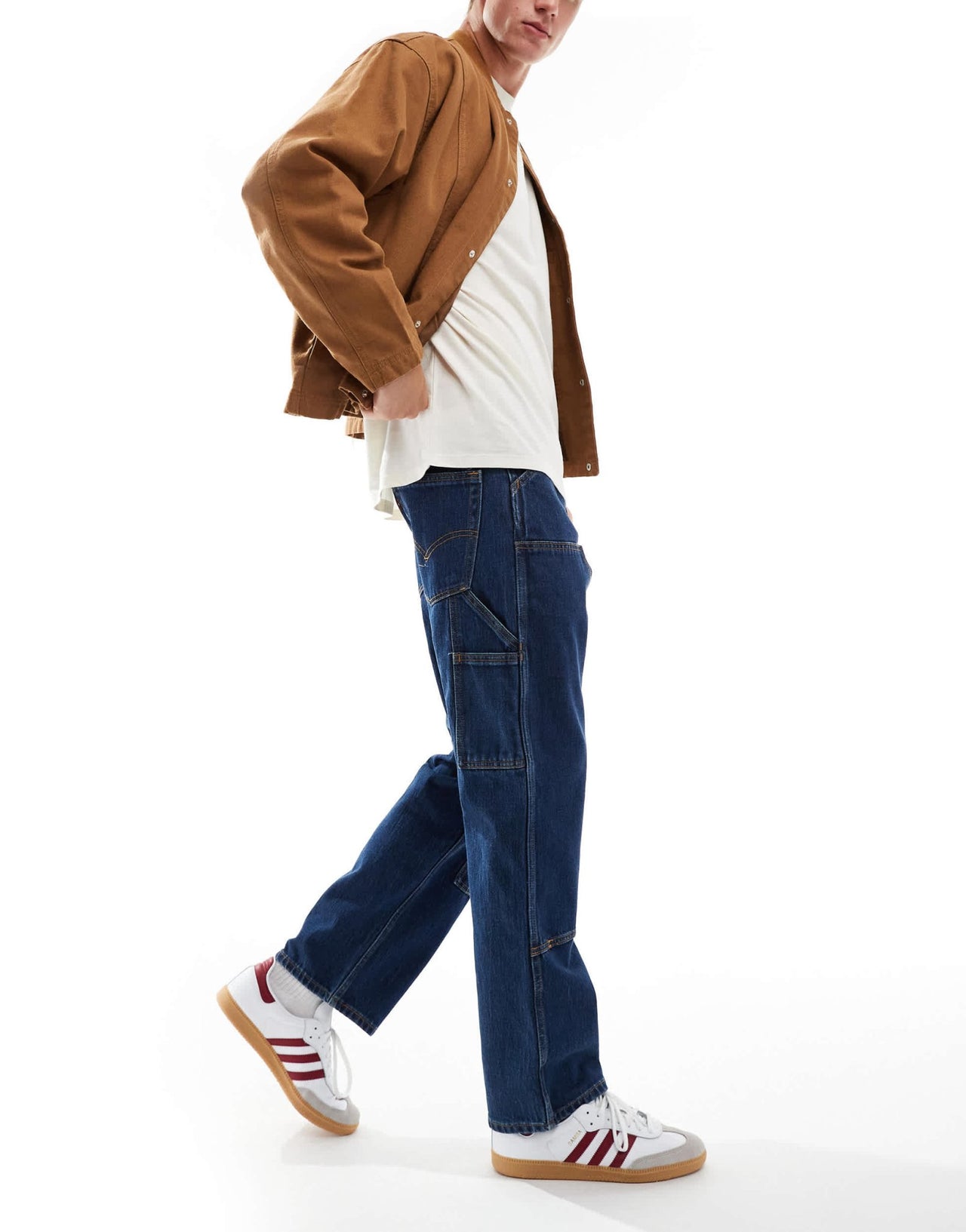 Levi's Workwear 565 loose fit double knee jeans in dark blue - ASOS Sample Sale