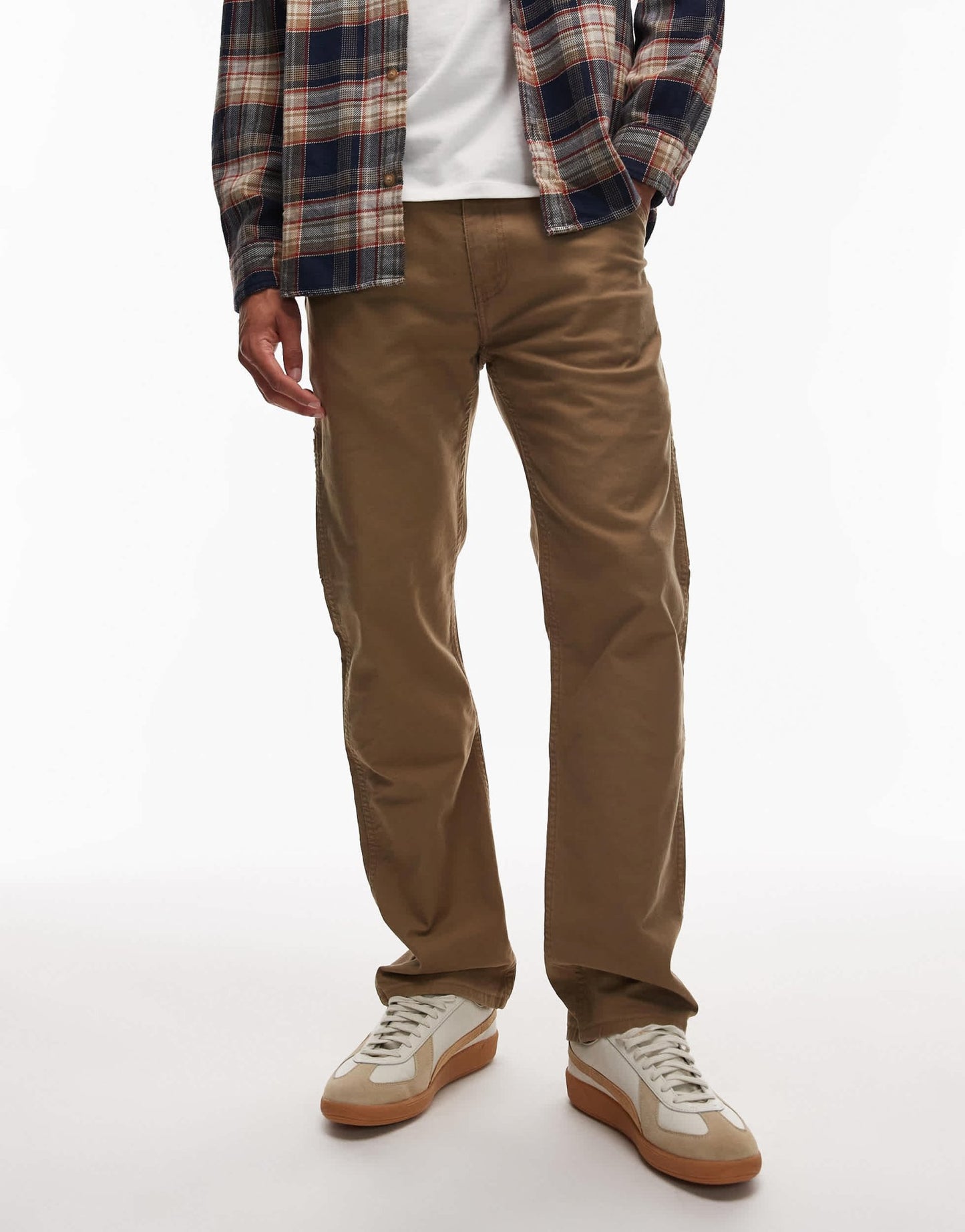 Levi's Workwear capsule 505 Utility straight canvas trousers in tan - ASOS Sample Sale