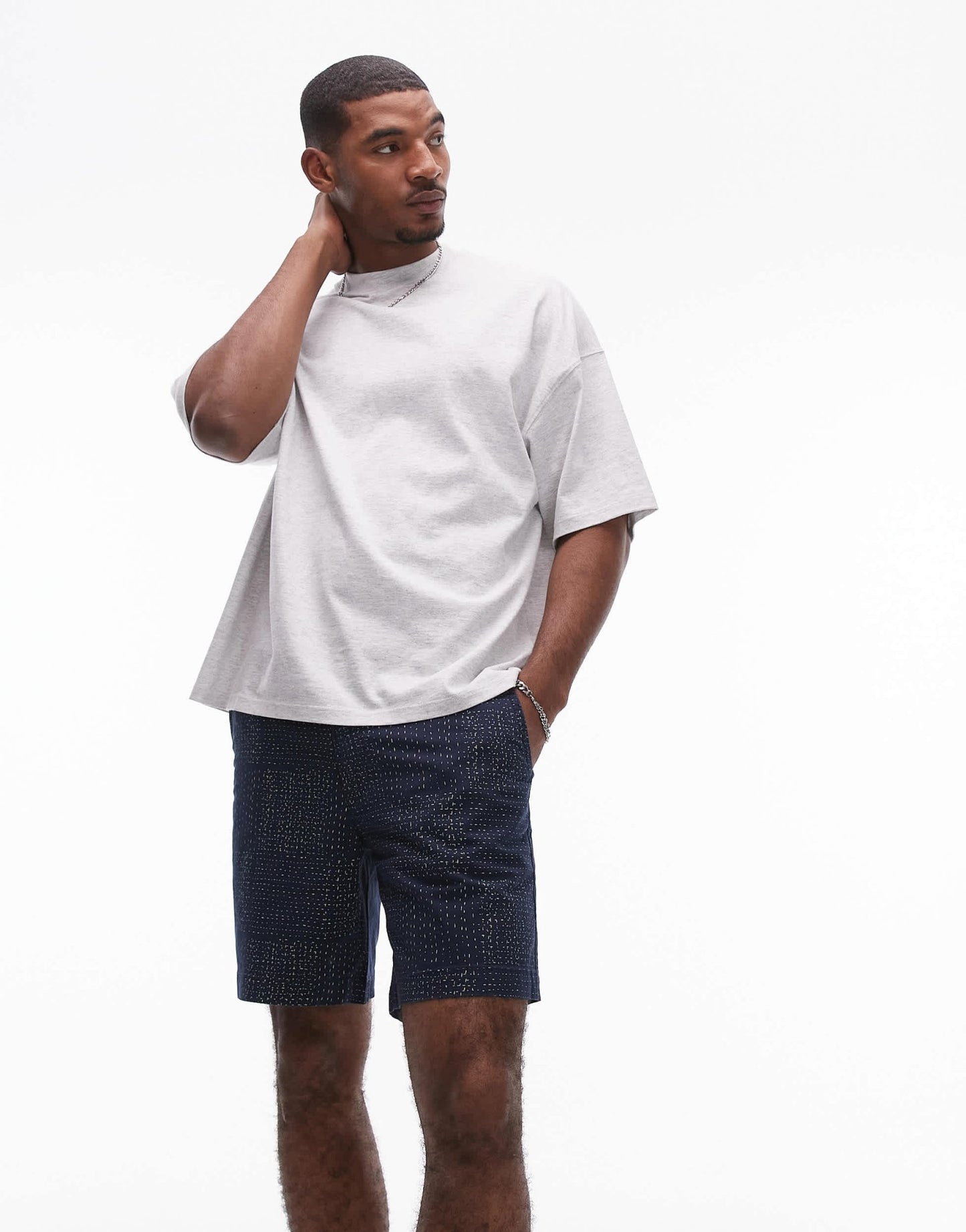 Levi's XX Authentic relaxed printed stitch twill chino shorts in navy - ASOS Sample Sale