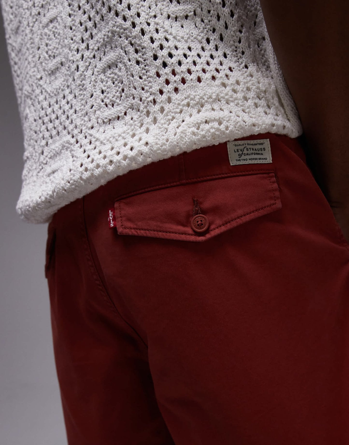 Levi's XX Authentic relaxed twill chino shorts in red - ASOS Sample Sale