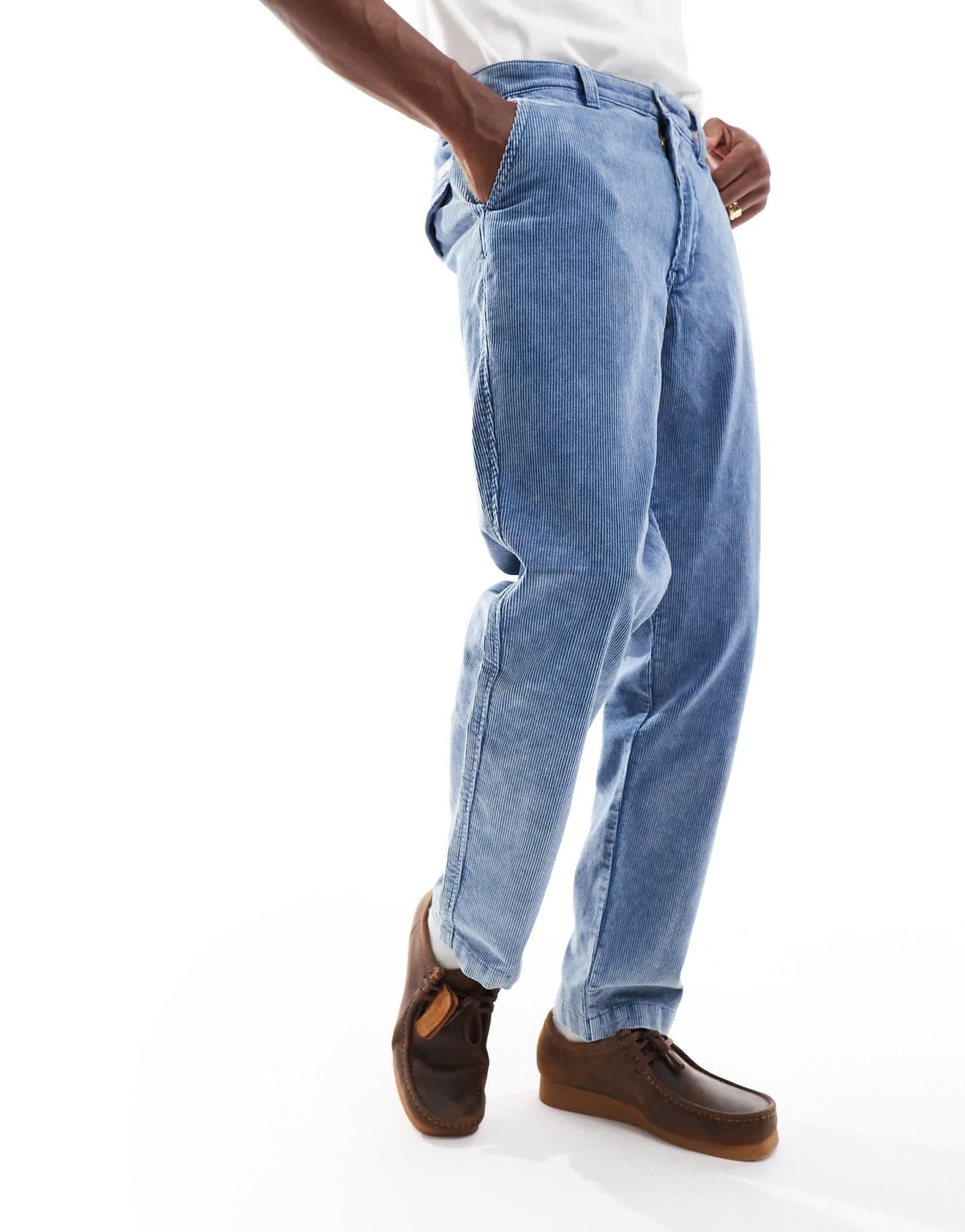 Levi's XX authentic straight cord denim pleated chinos in mid blue CO - ORD - ASOS Sample Sale